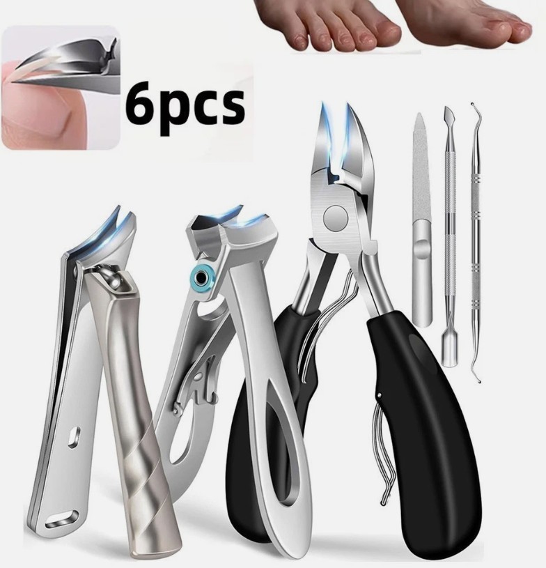 Wide Jaw Heavy Duty Toenail Clipper Set Opening For Thick & Ingrown Toenails USA