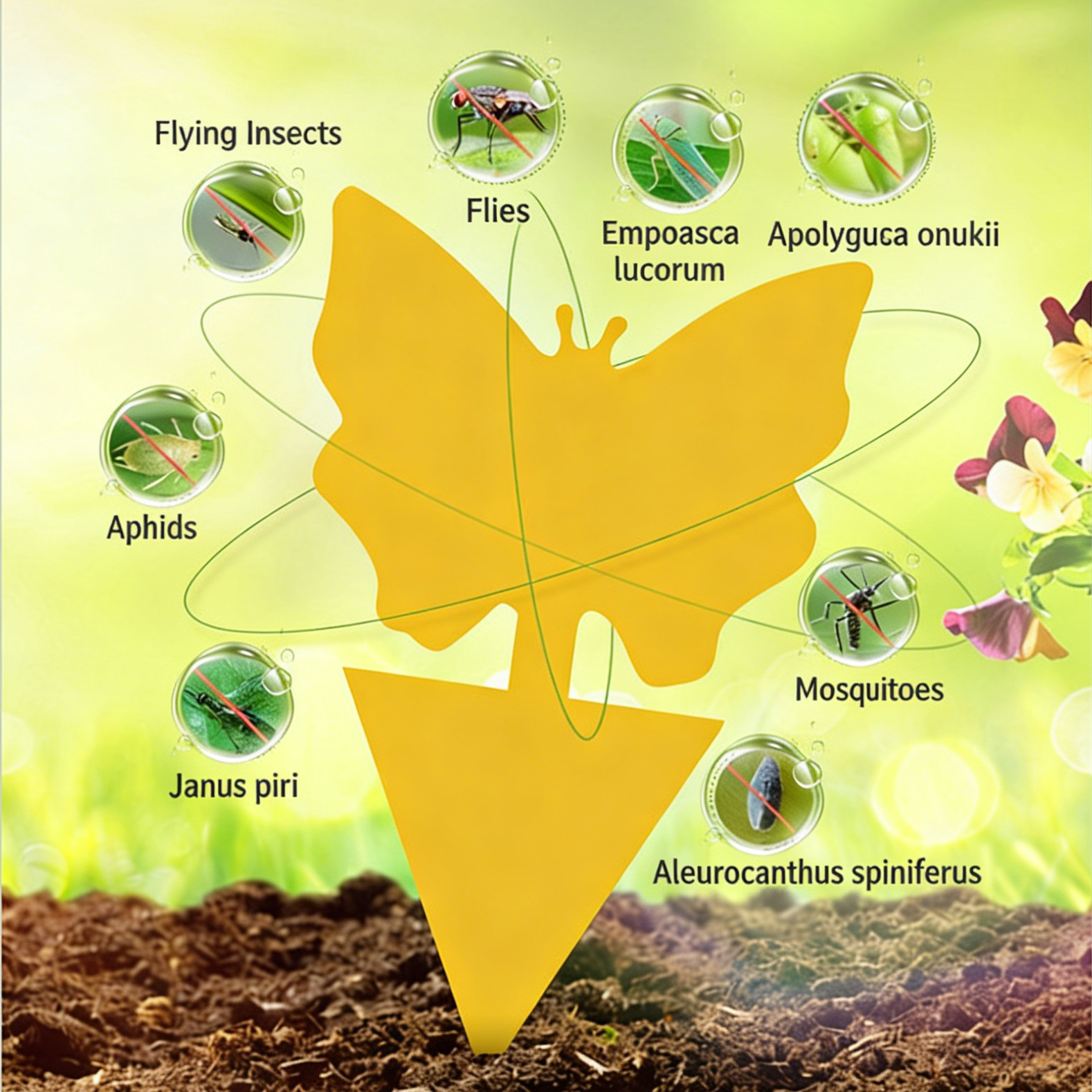 50Pcs Sticky Fruit Fly Traps, Fungus Gnat Killer Trap use for Indoor Outdoor