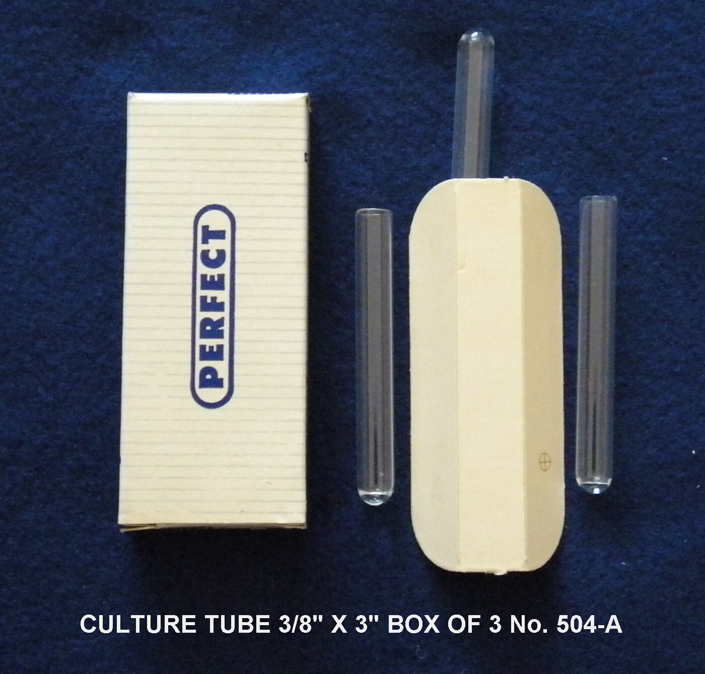 PERFECT CHEMESTRY ITEM Culture Tube 3/8"x3" Box of Three No 504-A NEW