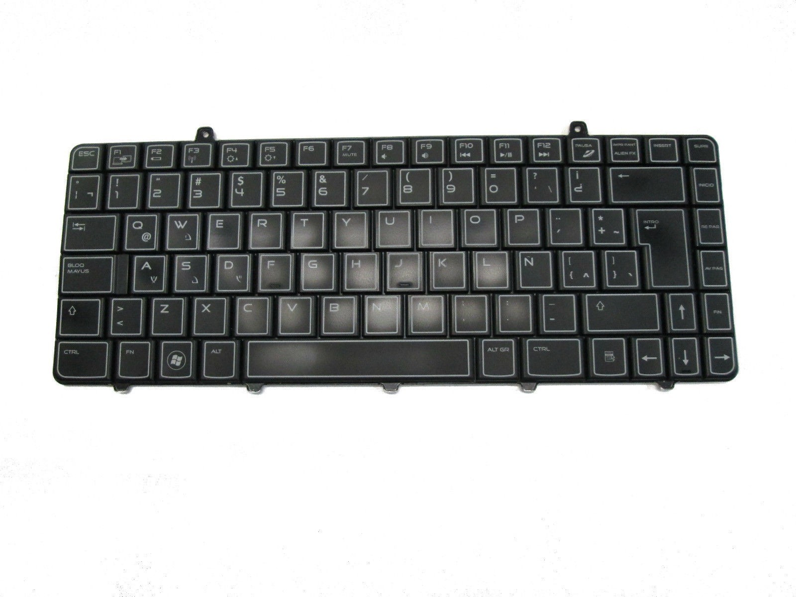 Lot Of 2 Genuine Dell Alienware m11x FX Backlit Spanish Keyboard JW0DN
