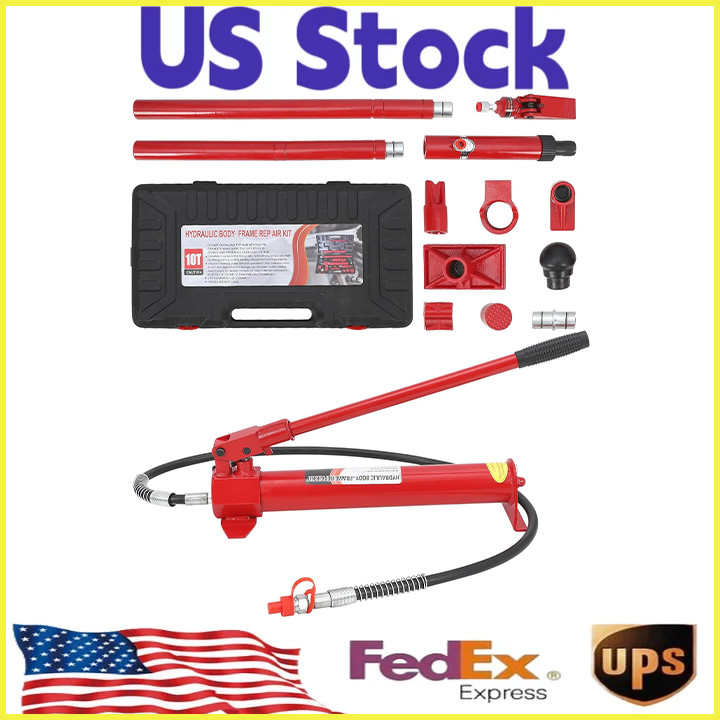 ✨10Ton Porta Power Kit, Heavy Duty Hydraulic Ram,Auto Body Frame Repair Kit,Farm