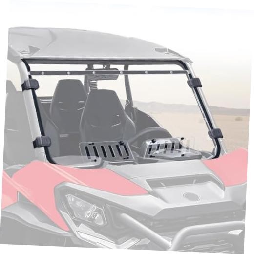 2021+ Vented Commander Windshield, PC Sliding Full Window Front Windshield