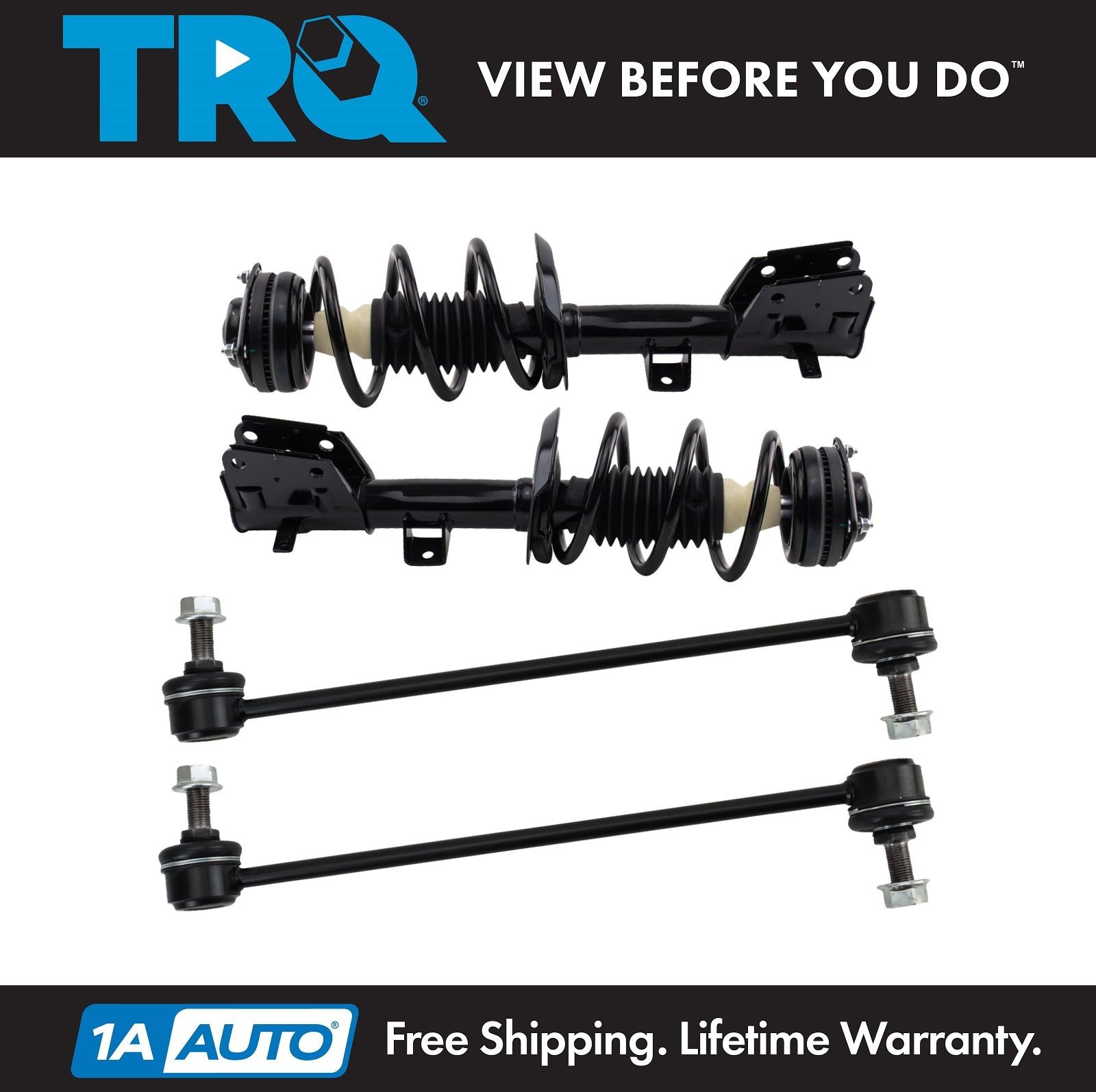 TRQ Front Struts & Sway Bar Link Kit Fits 2017-2020 Chrysler Pacifica