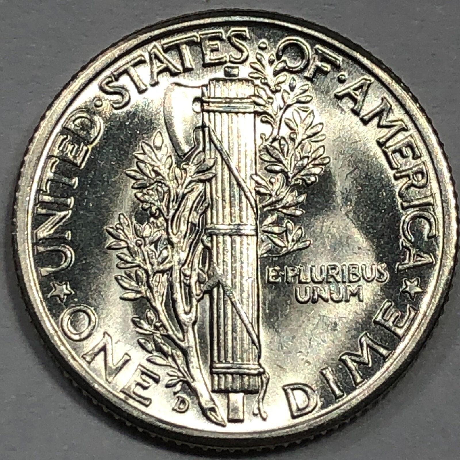 1942-D Uncirculated Mercury Silver Dime - #19793
