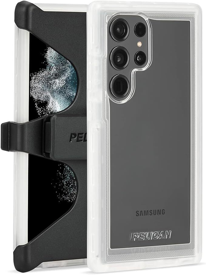 Pelican Voyager Case and Holster Clear/Black - Samsung Galaxy S23 Ultra
