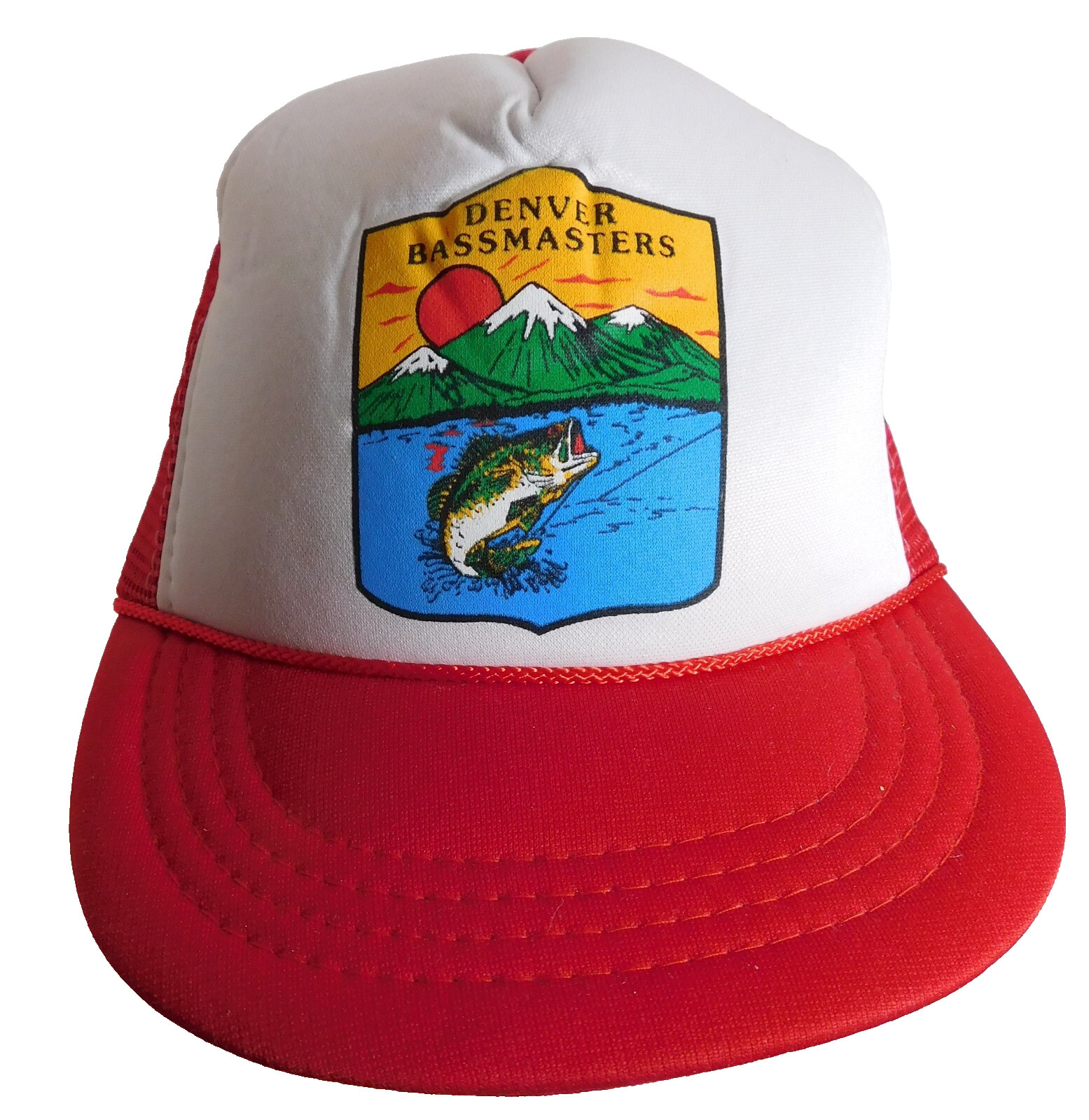 Denver BassMasters Hat Youth Colorado Fishing Snapback Trucker Vintage Cap