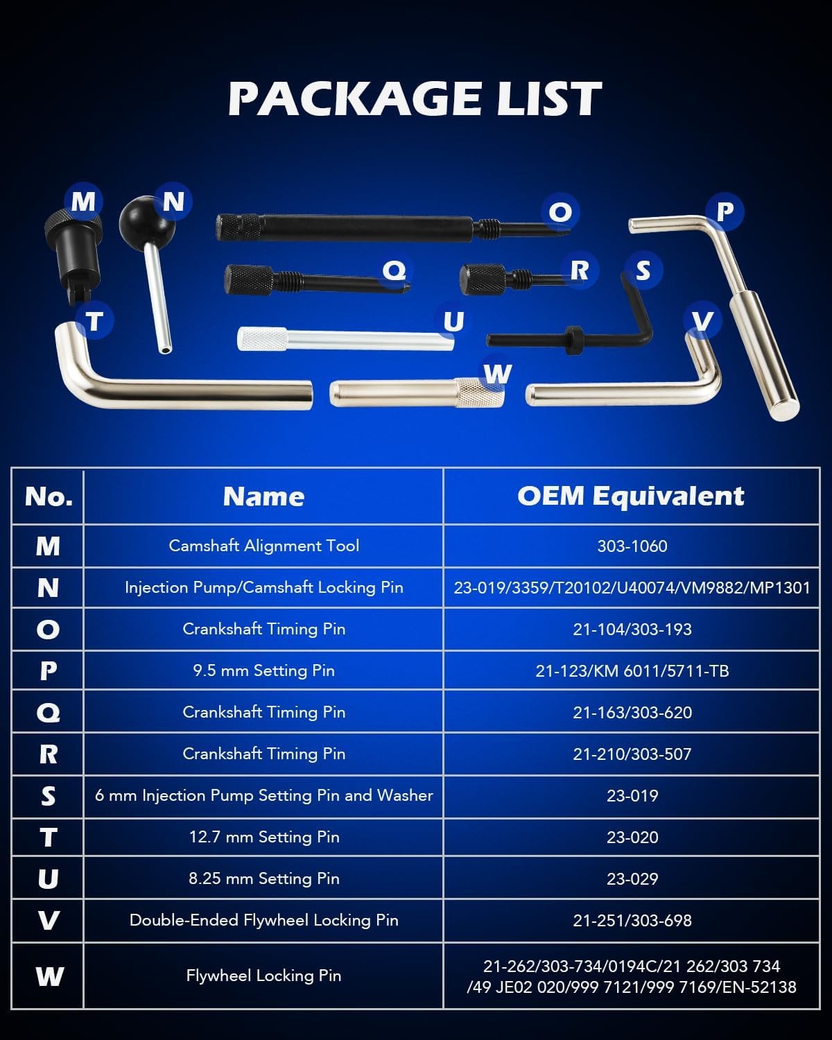 Orion Motor Tech Engine Timing Tool Set, 24 Piece Camshaft Alignment...