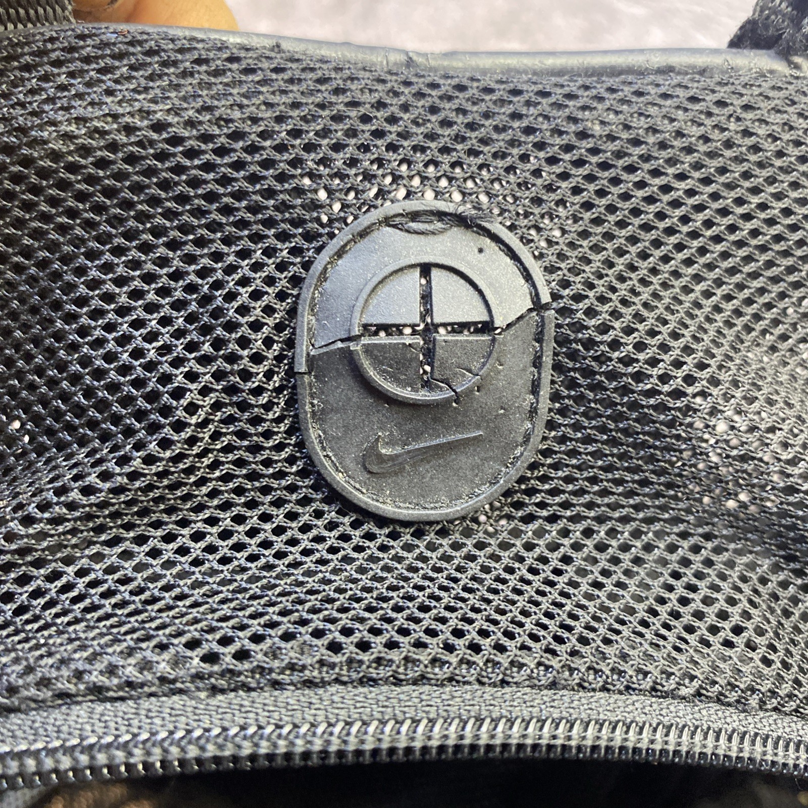 NIKE Vintage Mesh Backpack Y2K Black Book Bag Gym Outdoor Swoosh Vintage