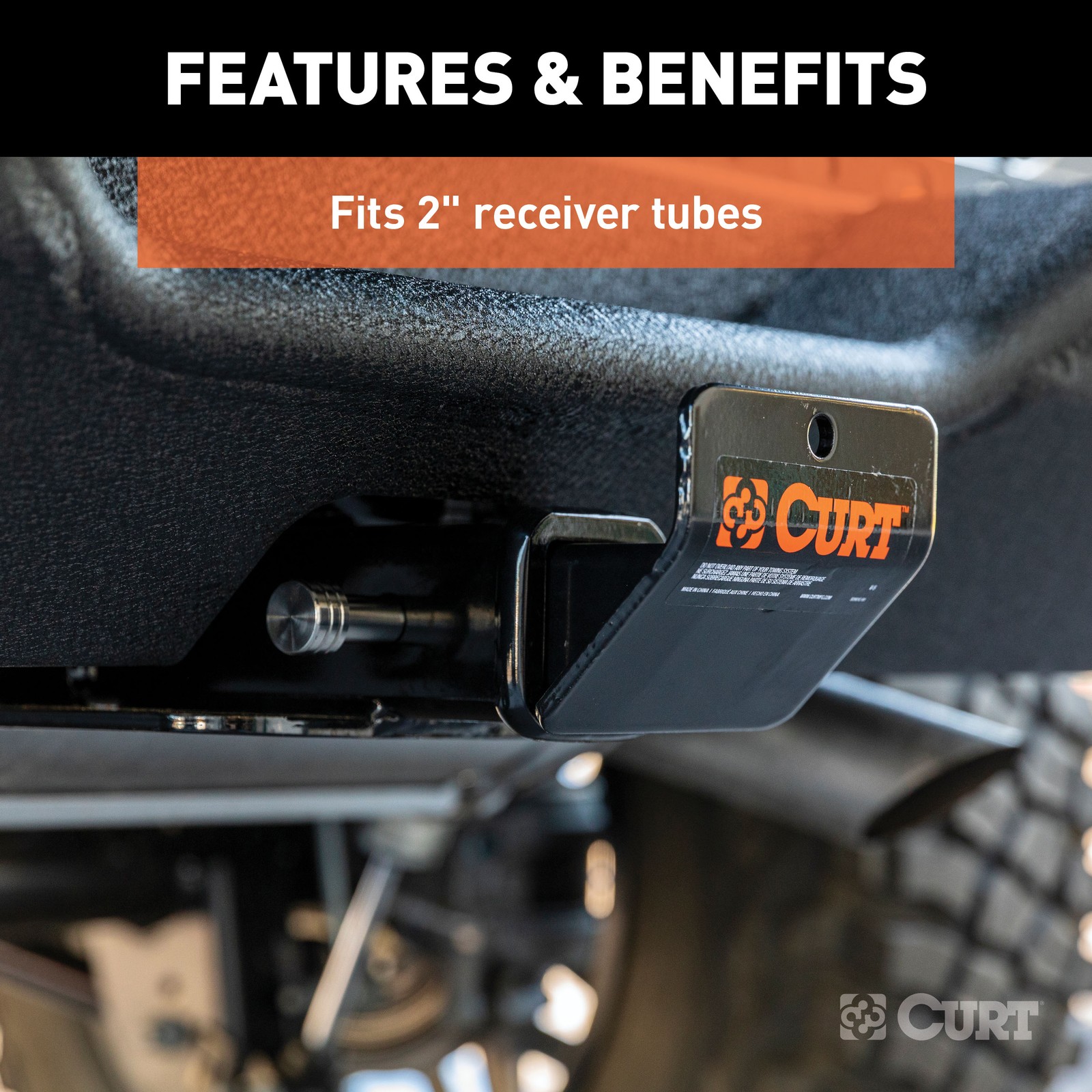 Hitch-Mounted Skid Shield (Fits 2" Receiver)