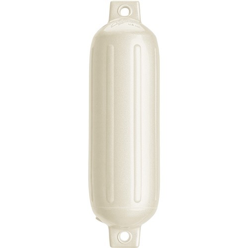 Polyform G-3 Twin Eye Fender 5.5" x 19" - Metallic White (G-3 METALLIC WHITE)