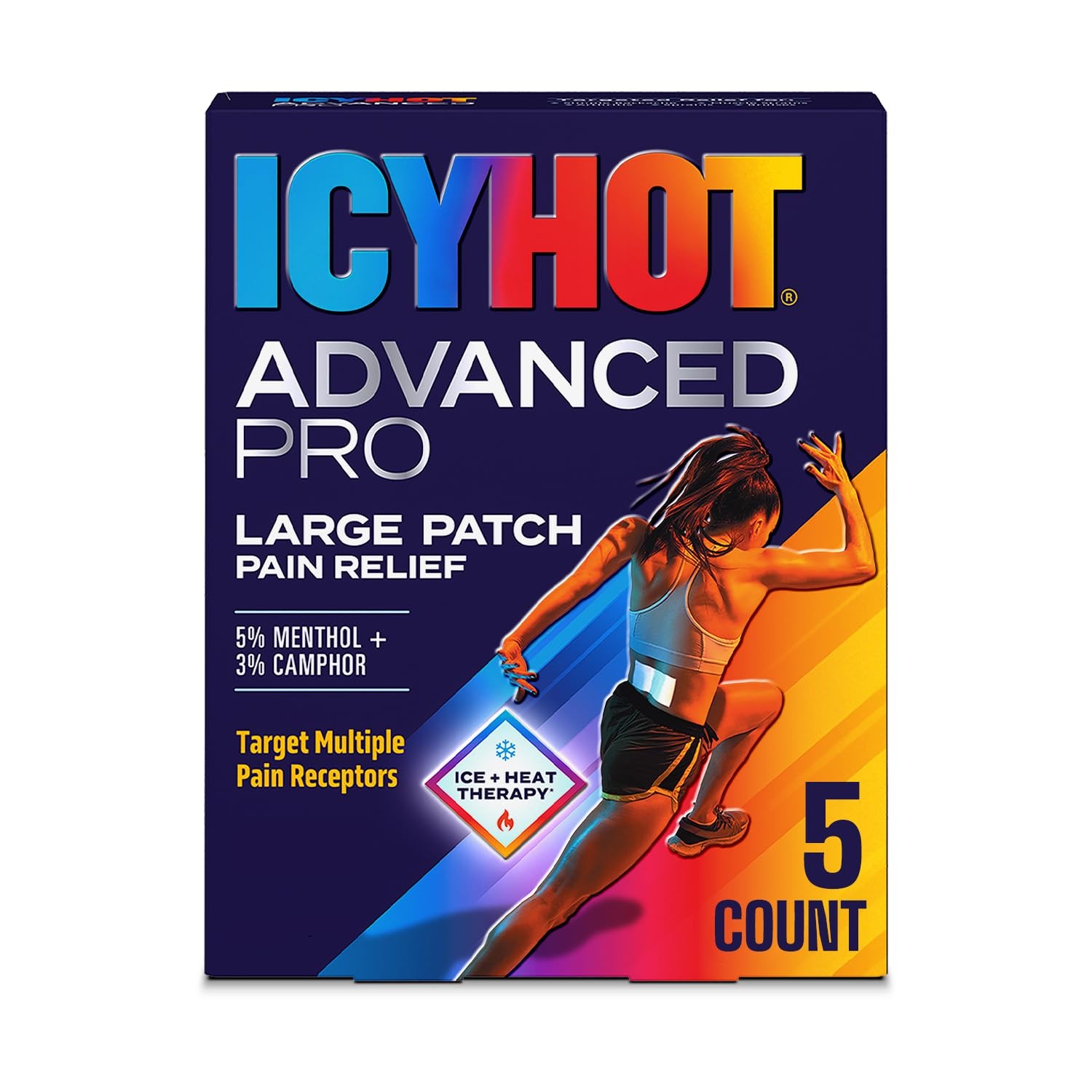 Icy Hot Advanced PRO Pain Relief Patches, Extra Strength with Menthol 5 and C...