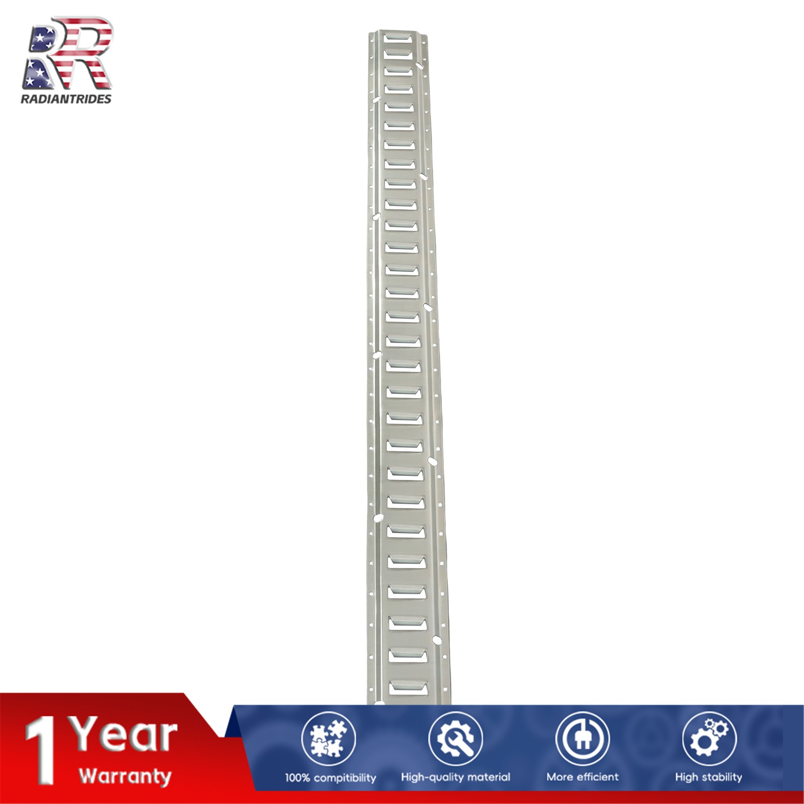 Silver E Track Rail Kit 4 Pieces 5 Foot Length For Utility Cargo Van Tie Down