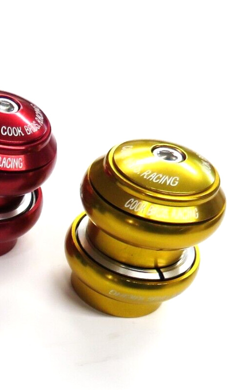 COOK BROS. RACING ABEC 5 Bearing 1 1/8 inch  Threadless Headset  Gold