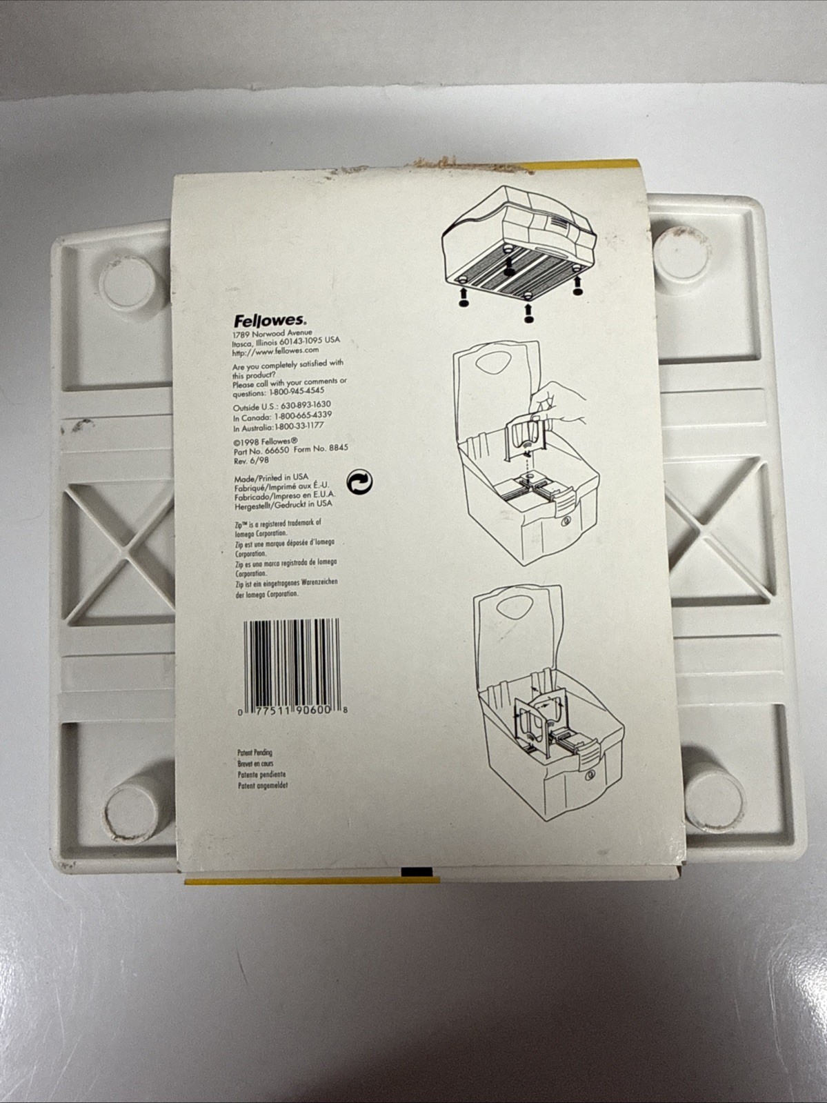 Fellowes Workstation Multi Media Disk Tray -Off White 1998 New Old Stock
