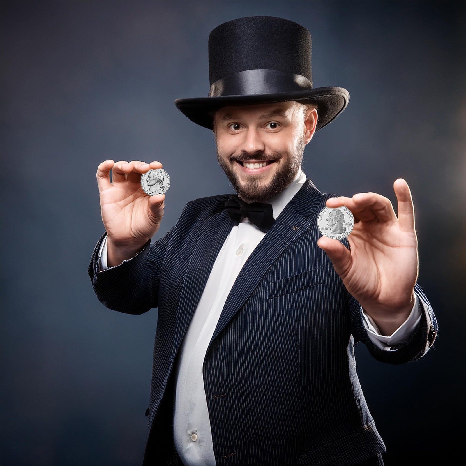 Double Headed Coin Magic Trick Package | Sided Heads 4 Combo