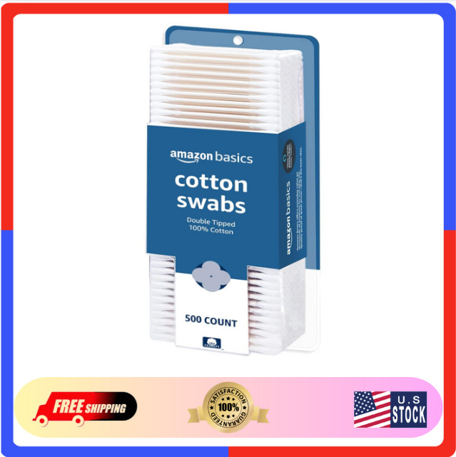 Cotton Swabs for Personal Hygiene and Baby Care, 500 Count, 1 Pack