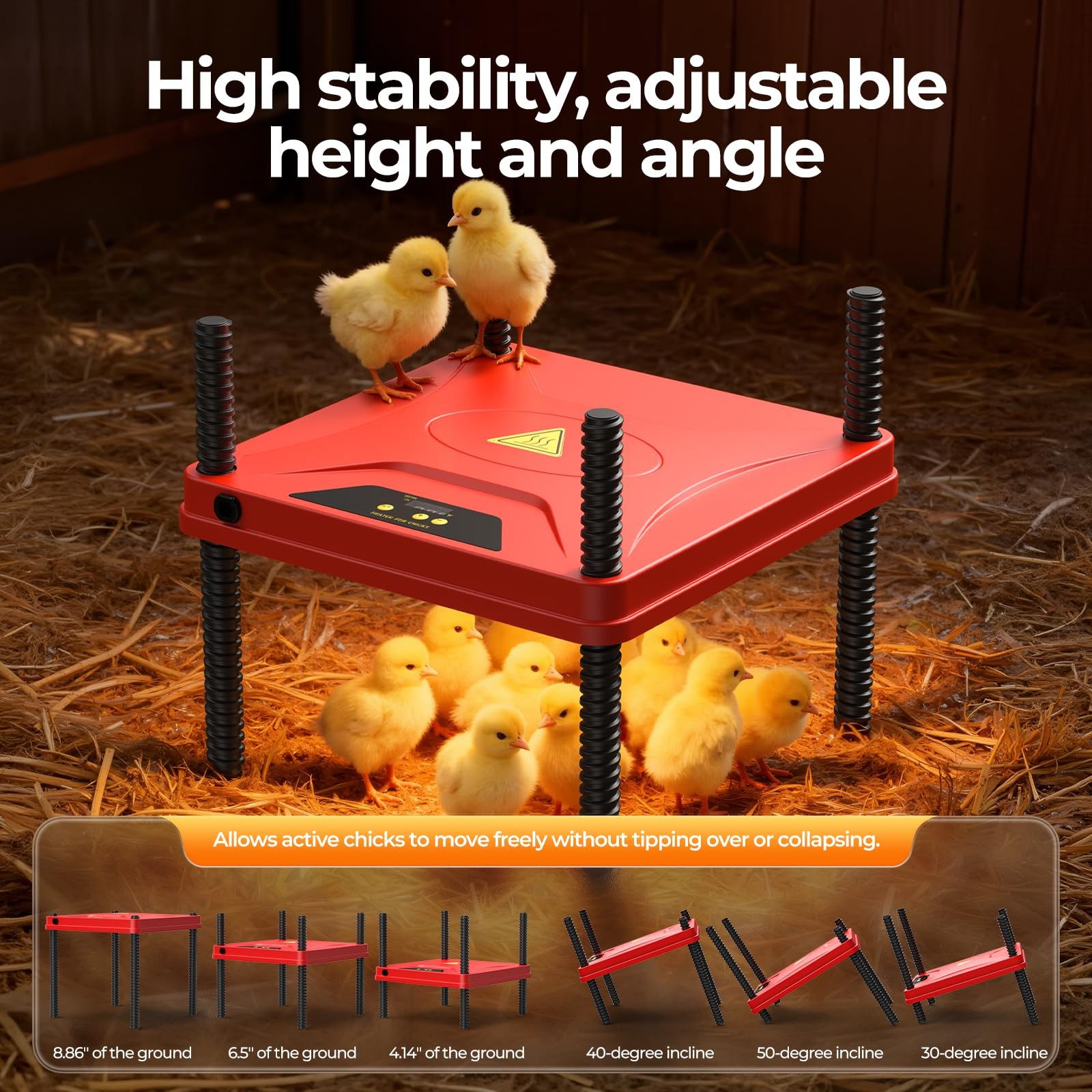 Chick Brooder Heating Plate for Winter, Chick Heating Plate with Thermal Prot...
