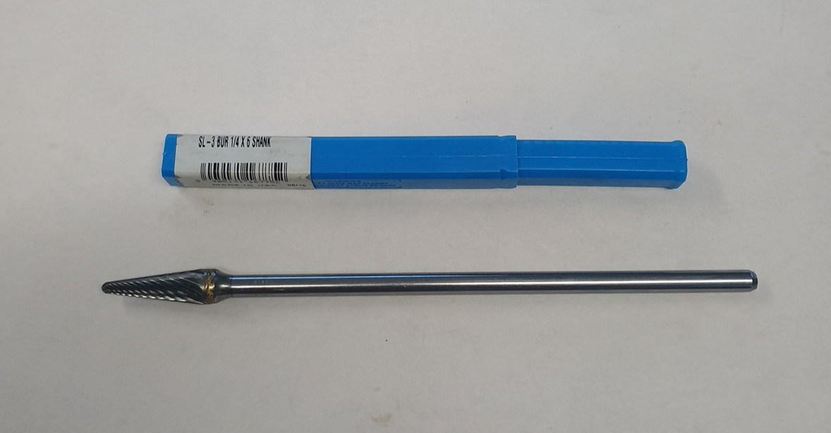 SGSPro SL-3 Burr 1/4 x 6 Shank cone shape Carbide