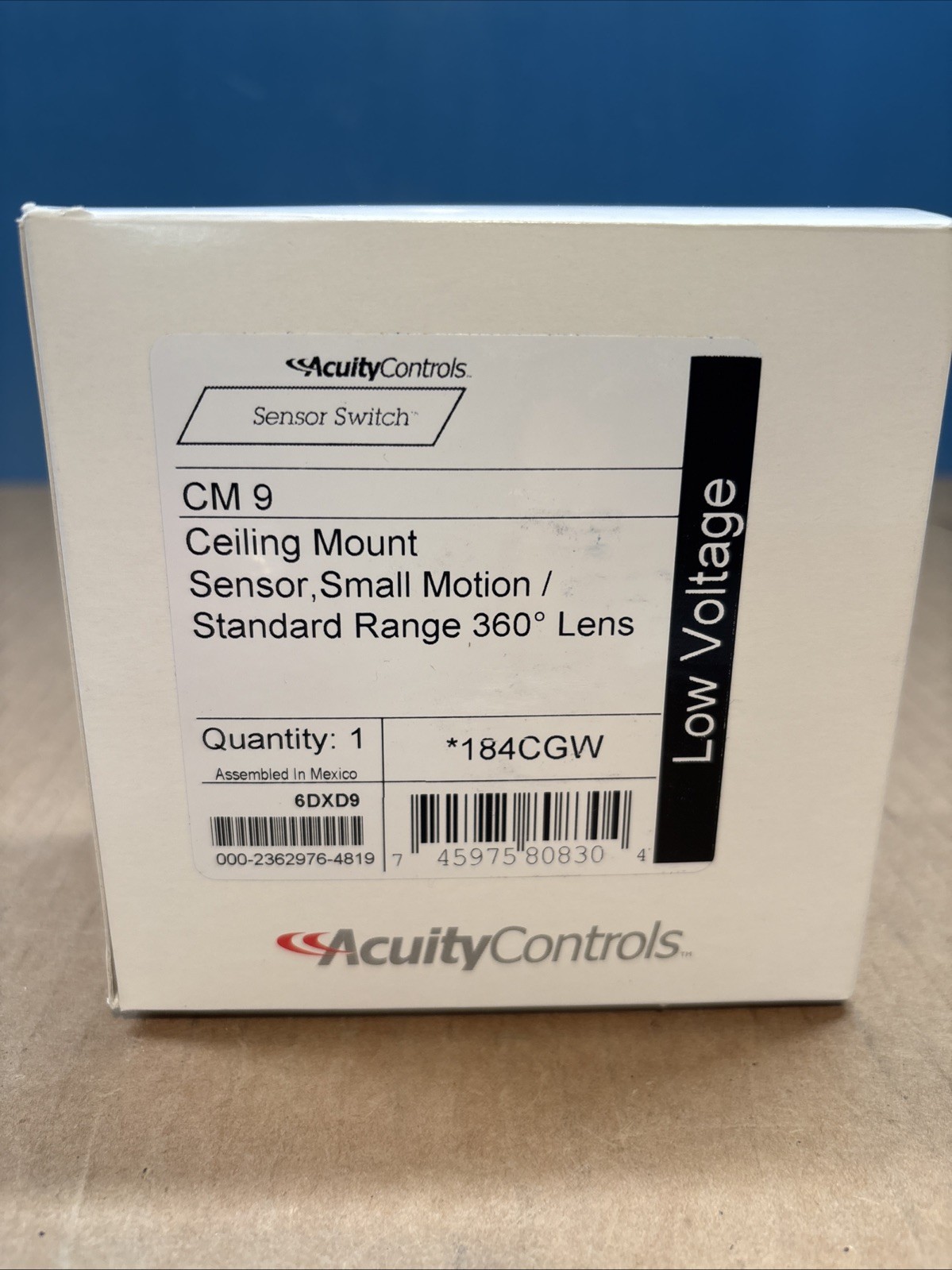 Acuity Controls CM 9 Standard Range 360 Degree Ceiling Mount Low Voltage PIR