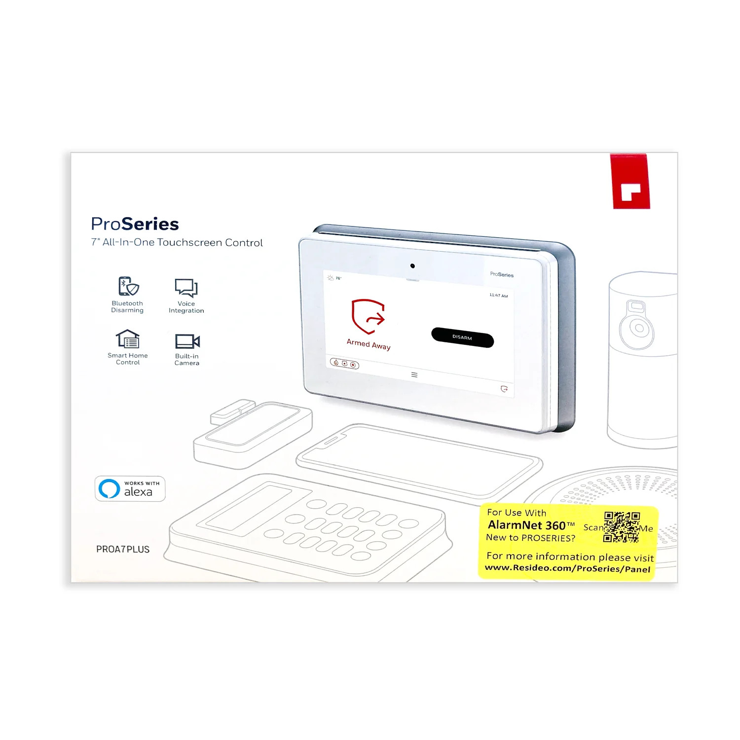 Honeywell home pro series 7in all in one touch screen control unit
