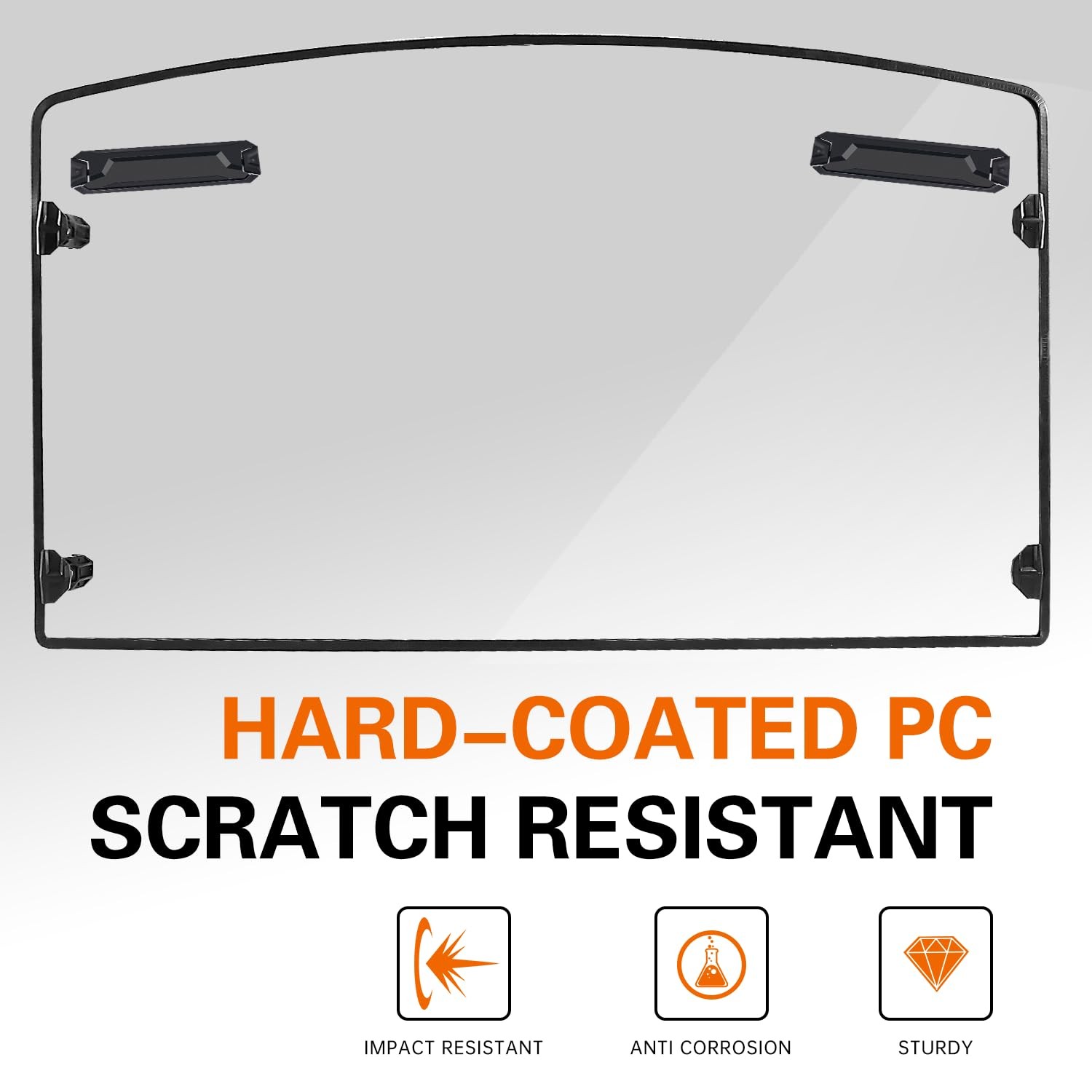 Front Windshield Heavy Duty Scratch Resistant Full Windshield Compatible Clear