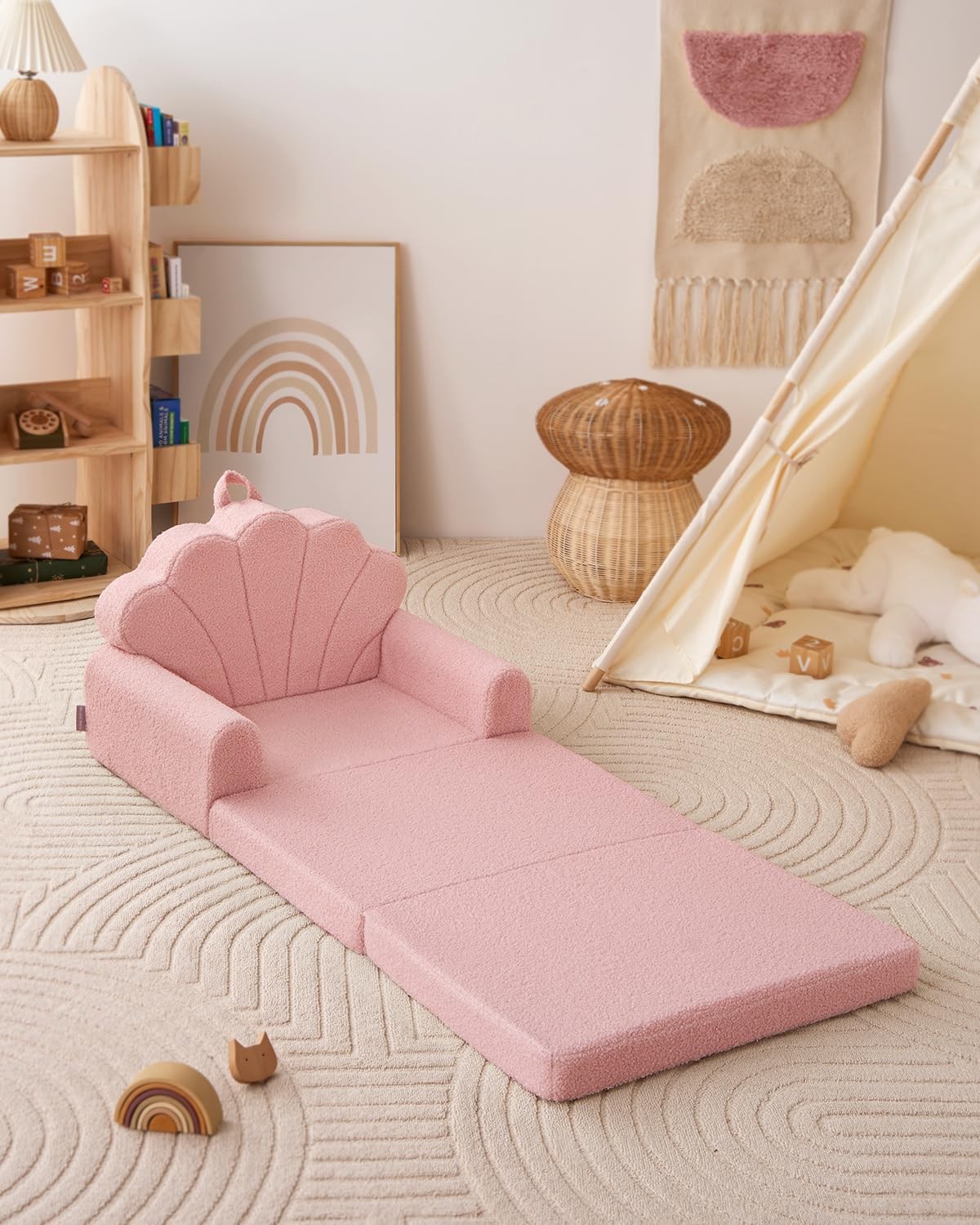 Blissful Diary Kids Couch, 16.9 inches x 22.8 x 17.7 inches, Rosado