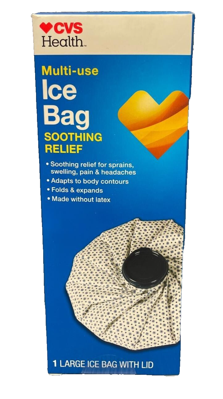 Multi-use Ice Bag Soothing Relief For Sprains Swelling Pain & Headaches No Latex