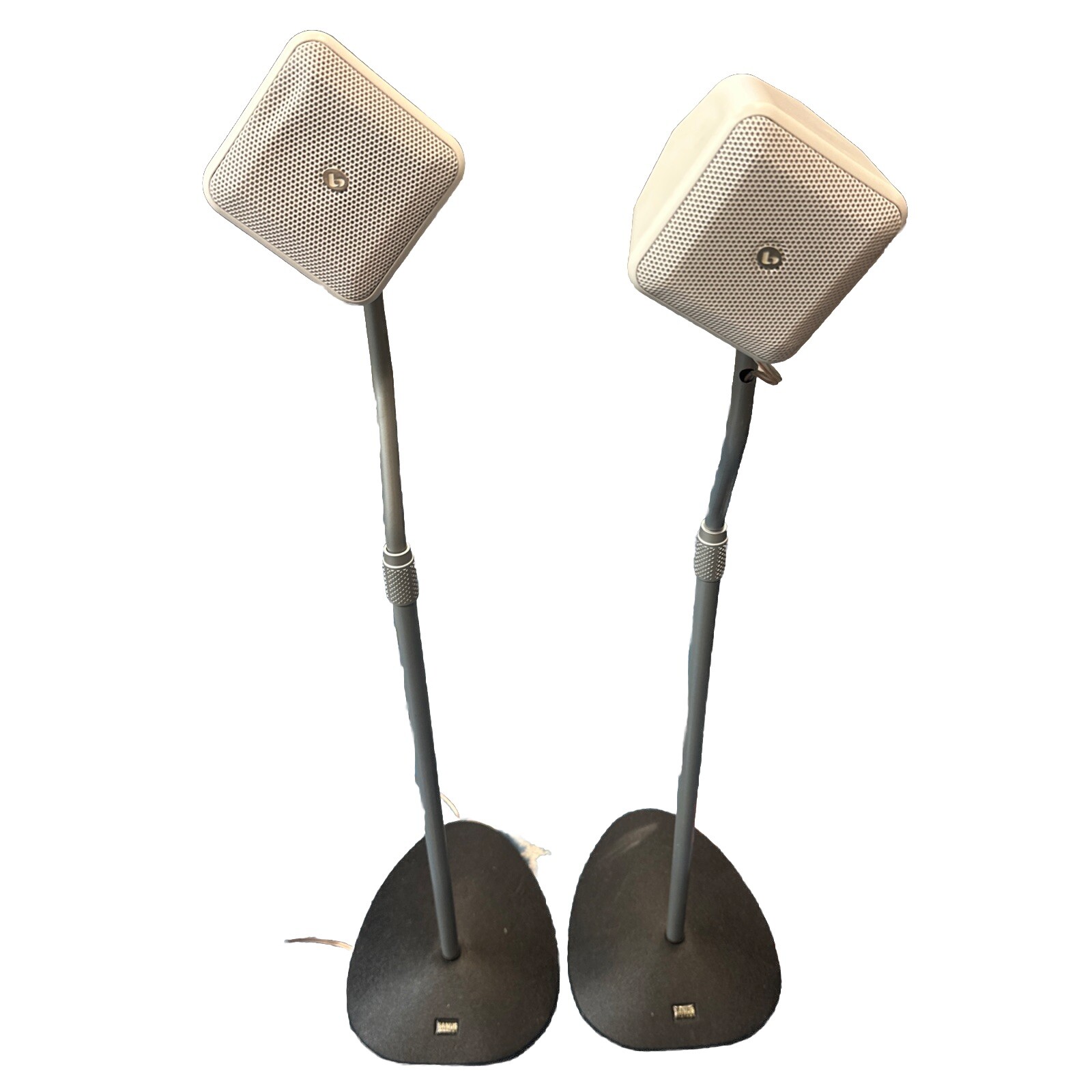 Sanus Speakers And Adjustable stands wired {38}