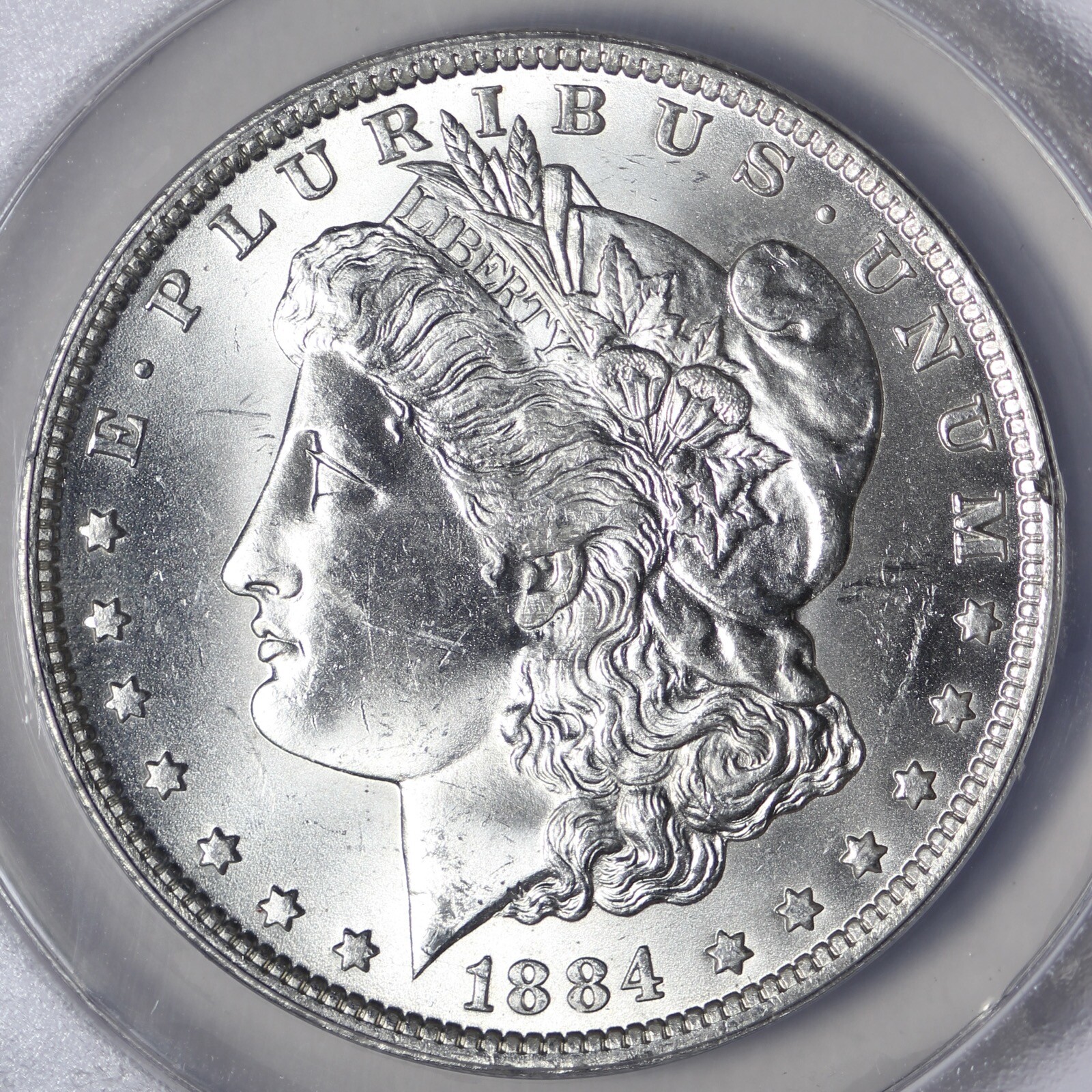 BU 1884-O Morgan Silver Dollar ANACS MS63 Blast White! XML