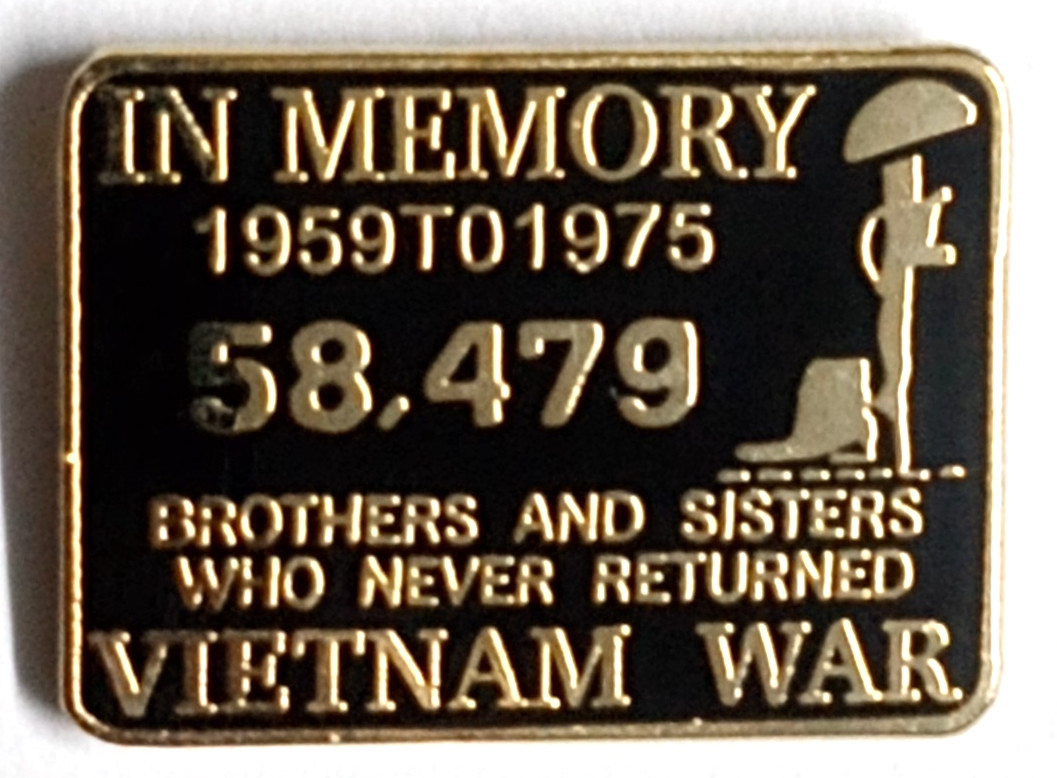 Vietnam In Memory Of 1959-1975 Lost Brothers Lapel Hat Military Pin 1.5" NEW
