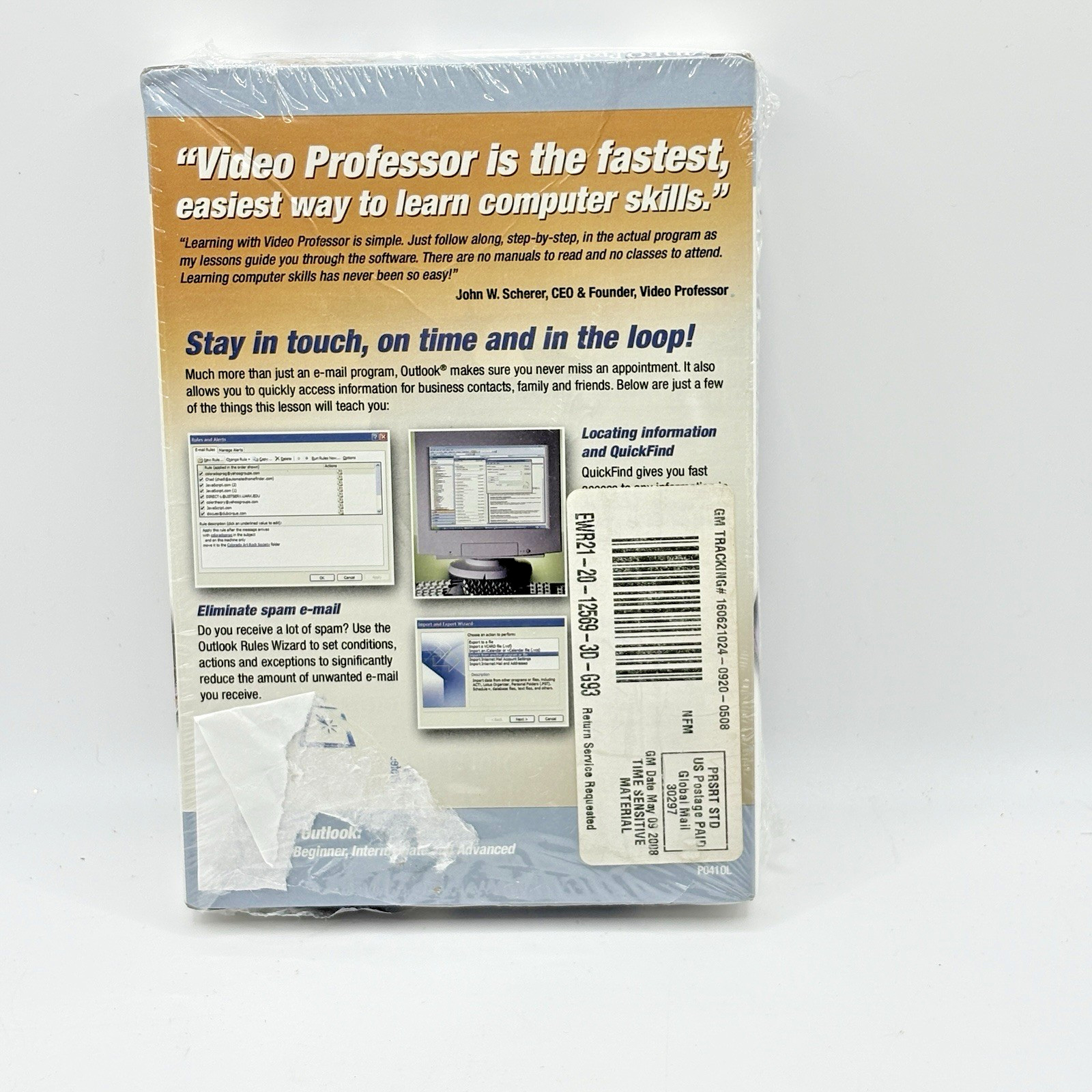 Video Professor Learn OUTLOOK PC Software Complete 3 CD Set
