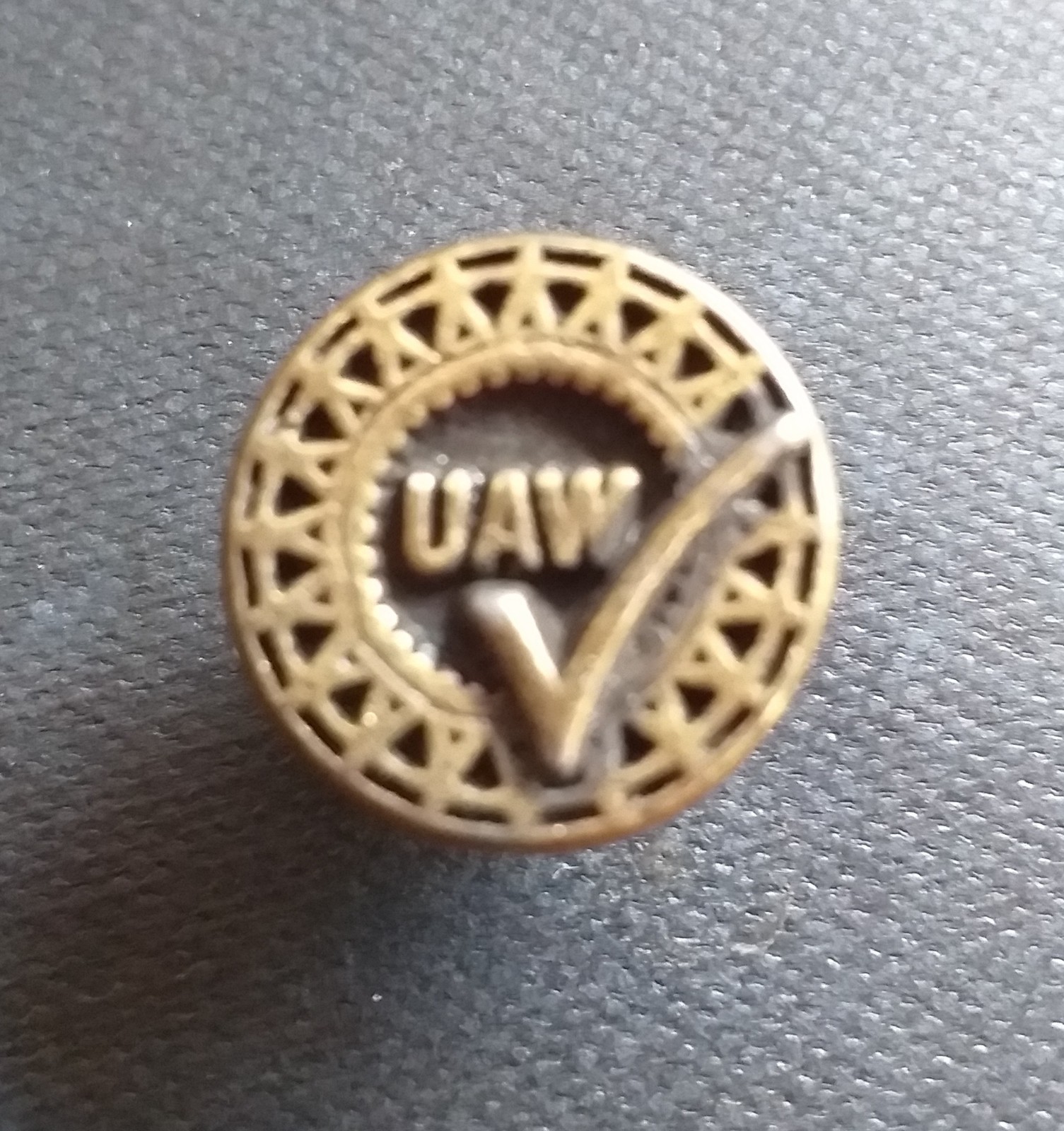 UAW - United Auto Workers - US labor union pin badge