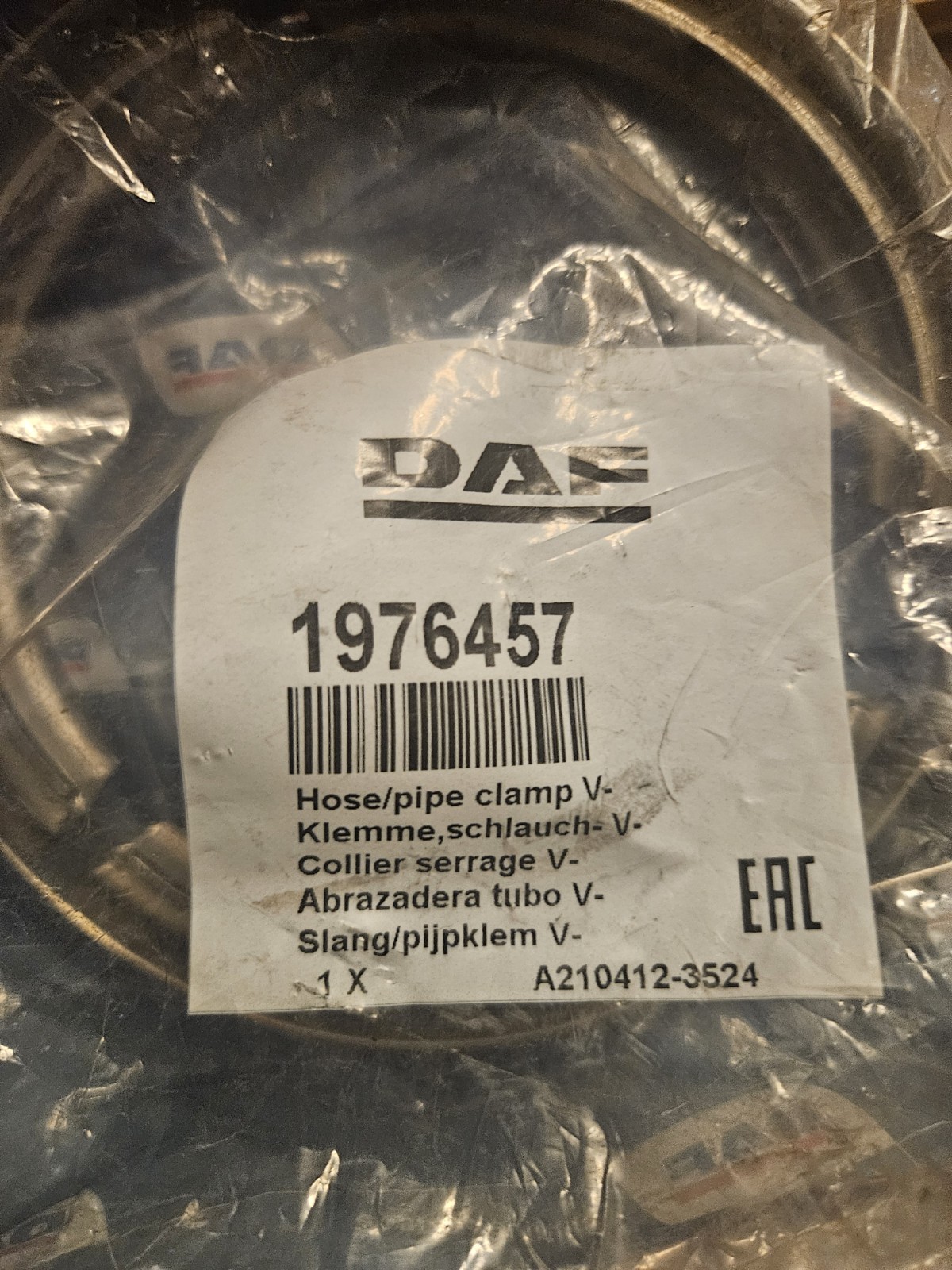 DAF PACCAR V-CLAMP 1976457 NOS 1976457 DAF PACCAR FREE SHIPPING