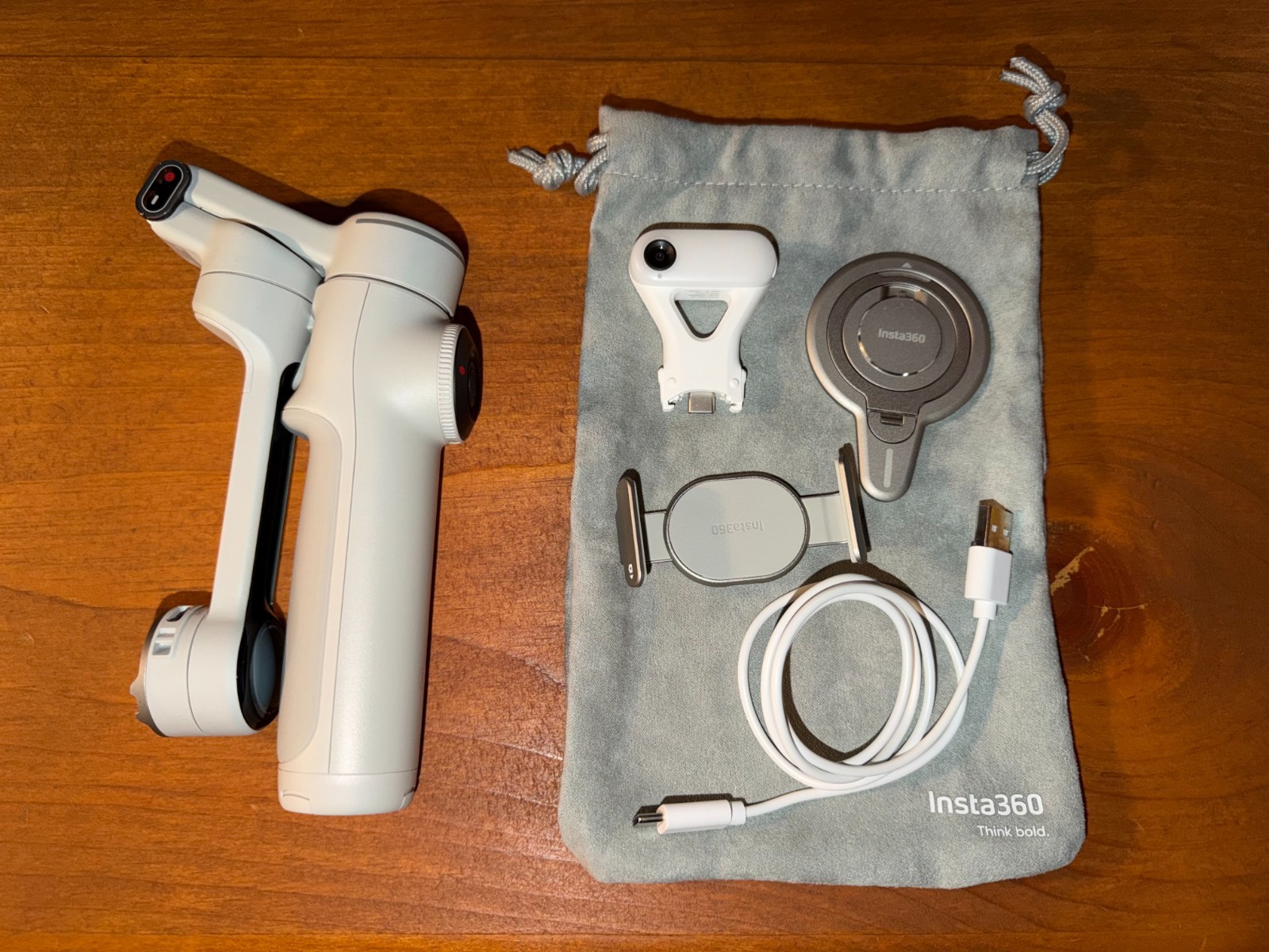 Insta360 Flow 2 Pro AI Tracker Bundle with extra accessories and protective case
