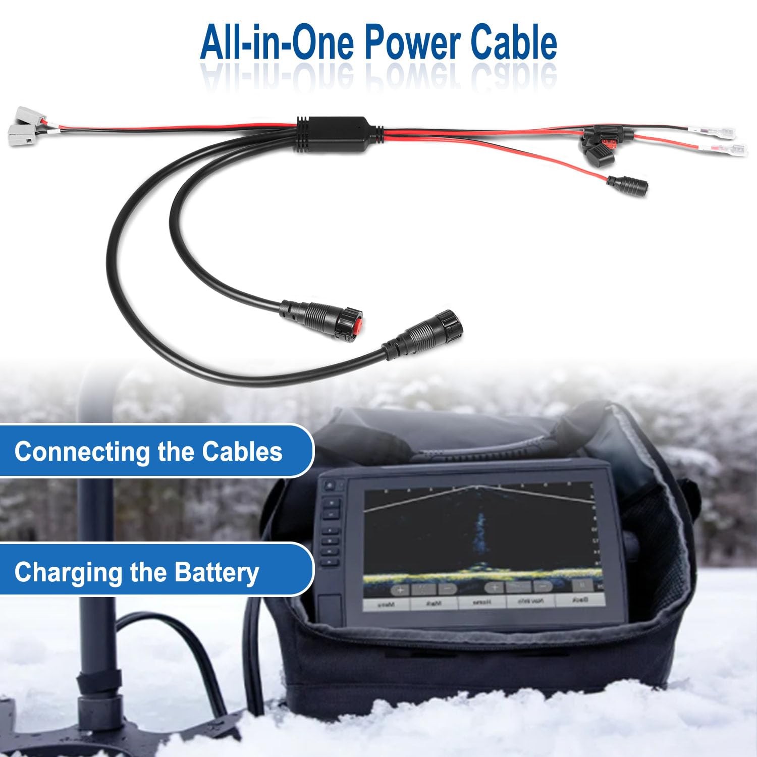 Replace For Garmin Panoptix LiveScope Transducer System Power Cable 010-12676-40