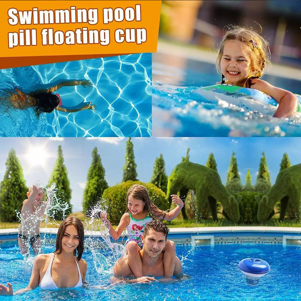 Floating Spa Chlorine Dispenser Twist Lock Cap,Adjustable Flow,Small Pool Safe