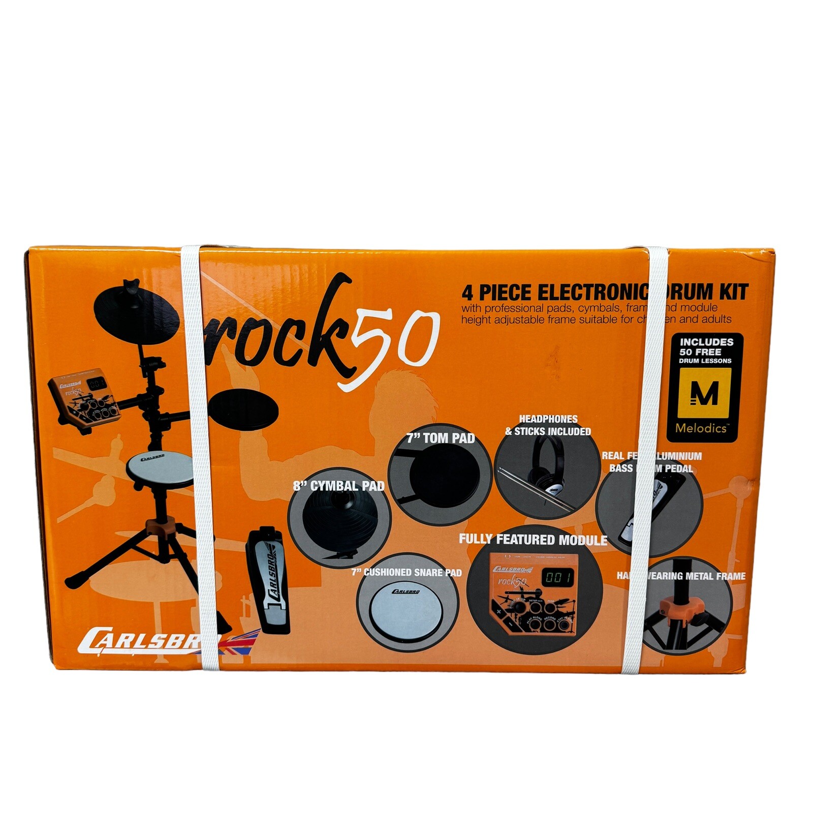 Carlsbro Rock50 4-Piece Electronic Drum Kit with Headphones