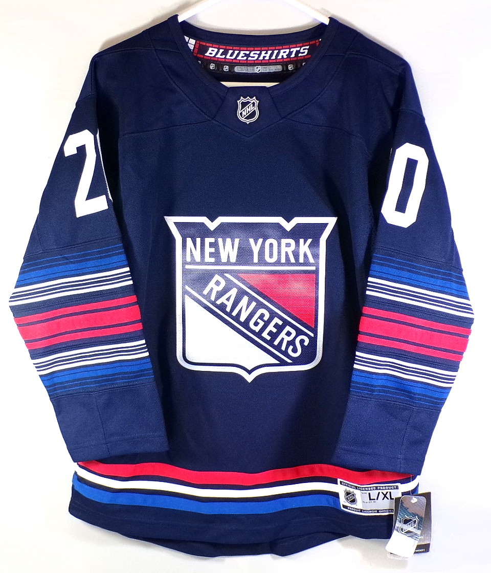 Chris Kreider #20 New York Rangers Adidas Blueshirts Hockey Kids Jersey Navy L
