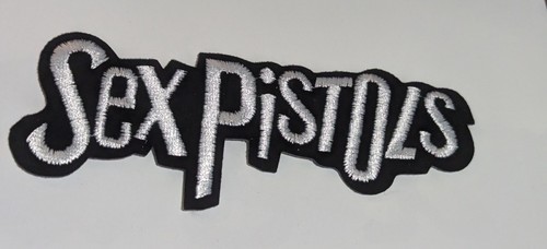 90s Sex Pistols Punk Rock Music Iron On Embroidered Patch Black White