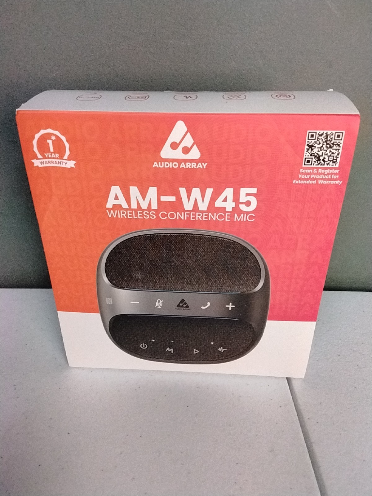 Audio Array AM-W45 Wireless Conference Microphone with Speaker Bluetooth 4 Mics