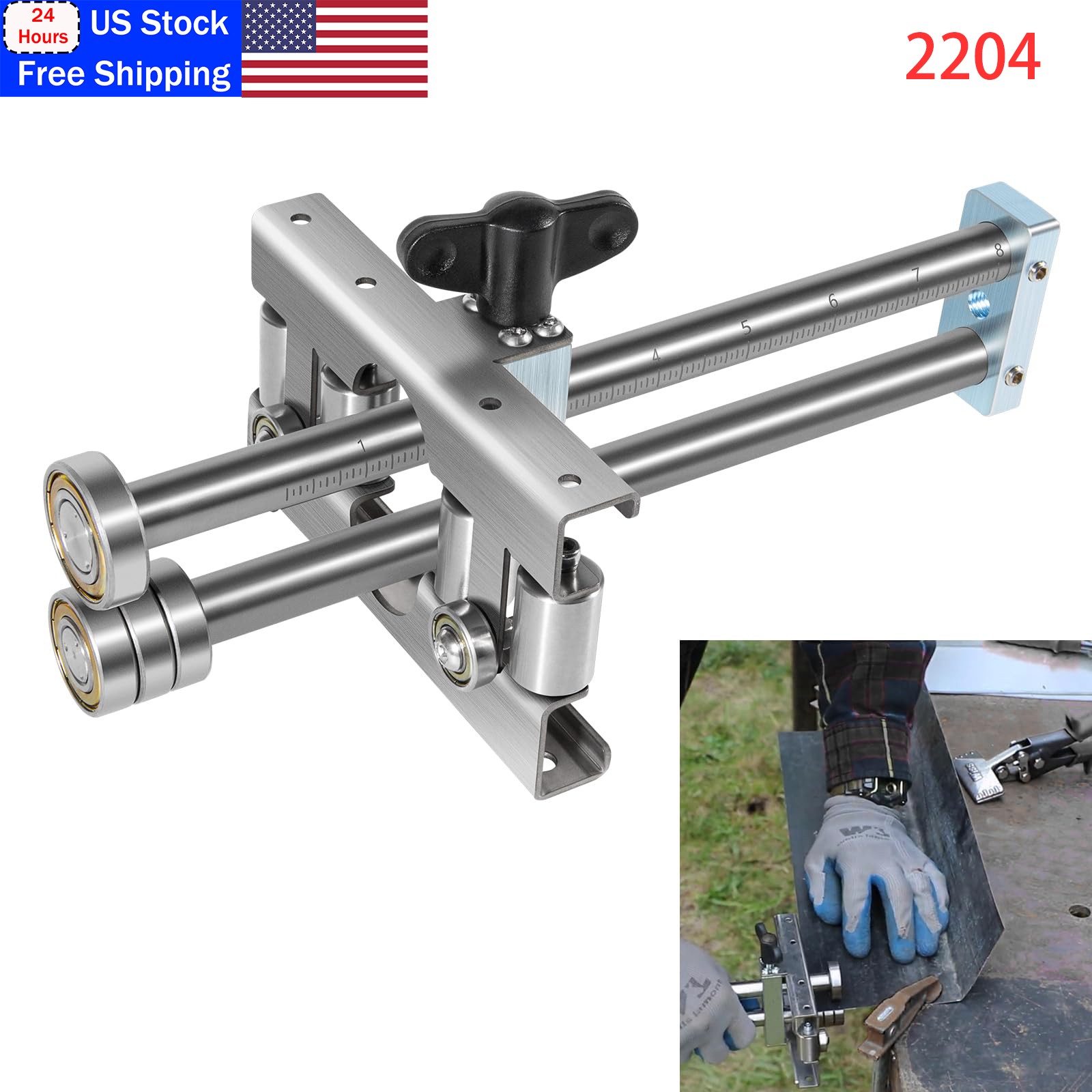 2204 Uni Bender Metal Bending Tool Adjustable Bend Height From 3/8" to 8" 0-90°