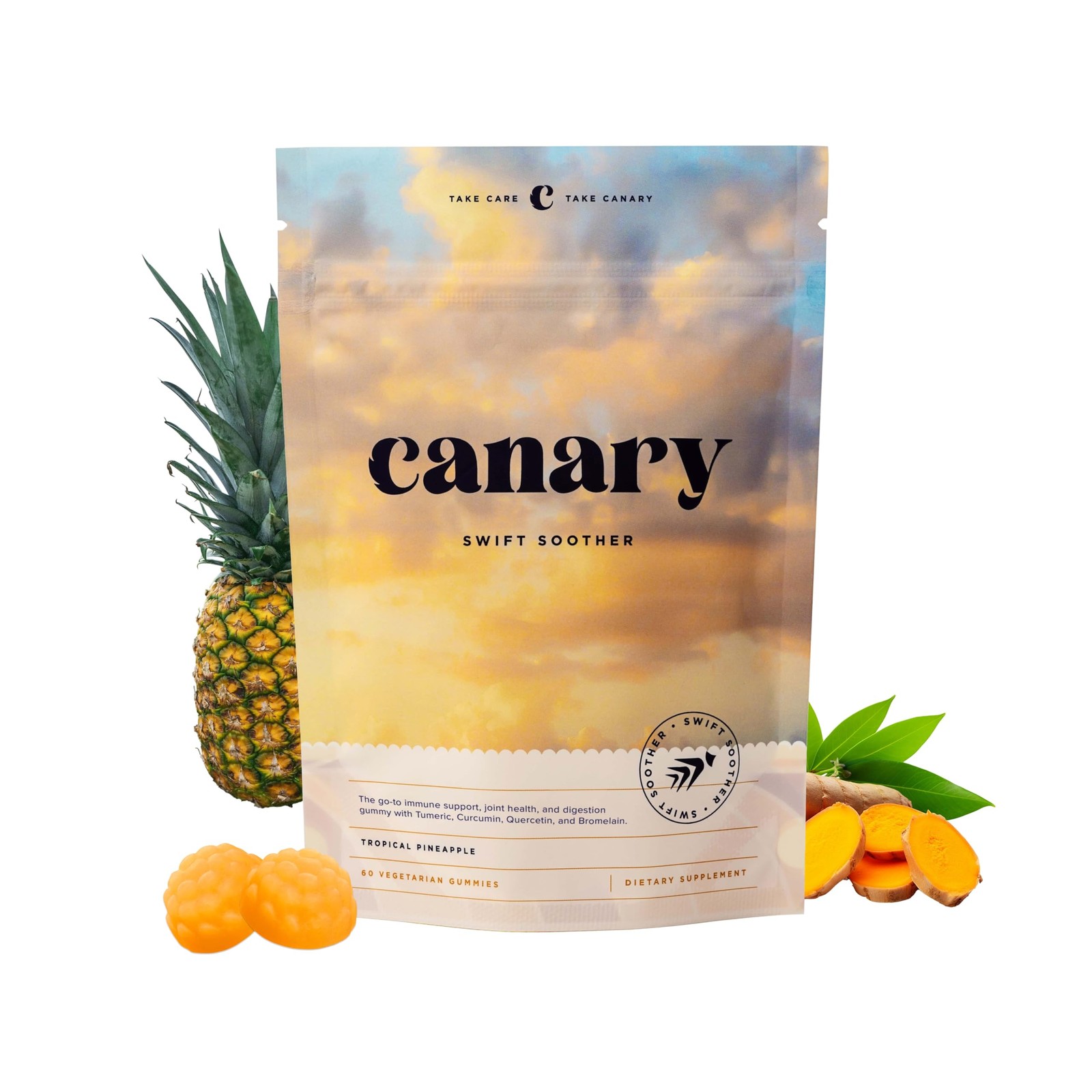Canary Swift Soother Gummies | Bromelain, Curcumin, Quercetin, and Turmeric...