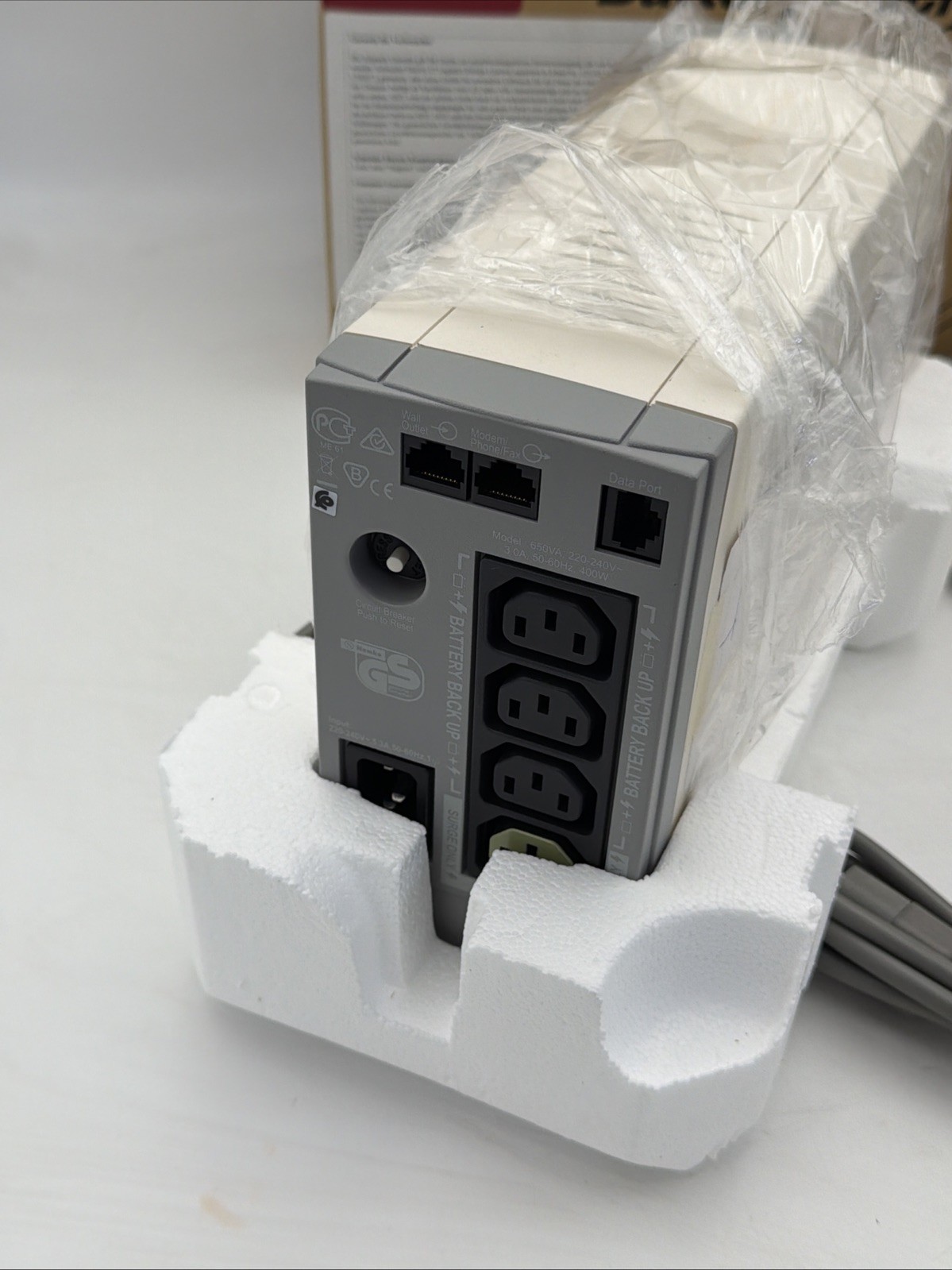 APC BK650EI BACK UPS 600VA TOWER 230V REPLACEABLE BATTERY