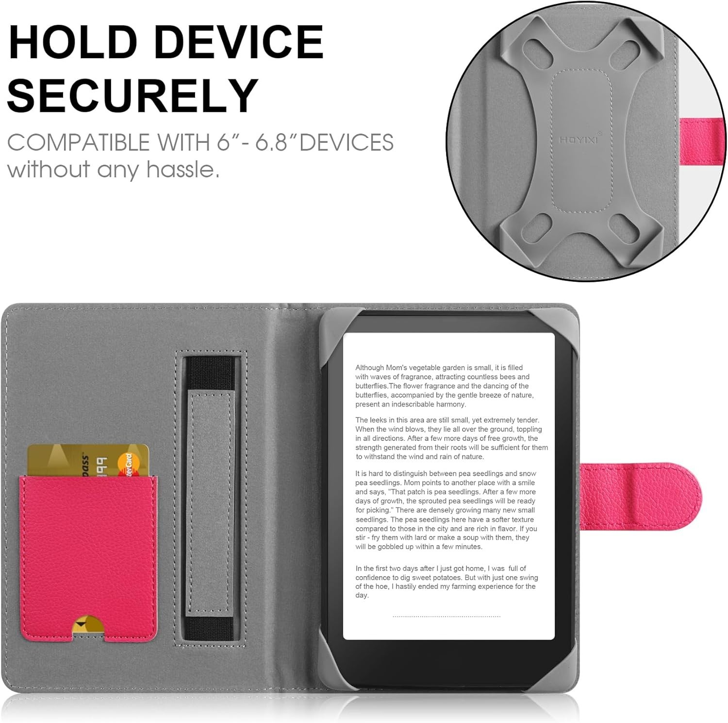 Universal Case for 6-6.8 inch E-Book Reader Compatible with 6.8" Kindle Paper...