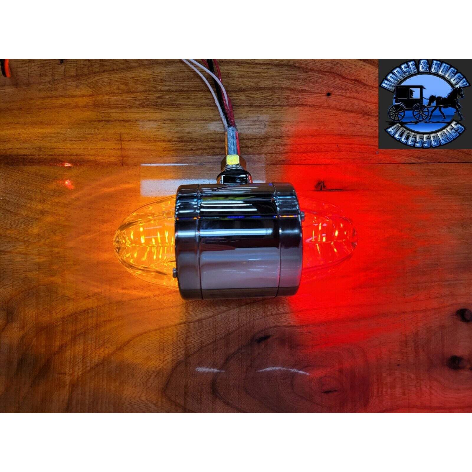 51549 18 LED Dual Function Watermelon Double Face Light Amber LED/red with clear