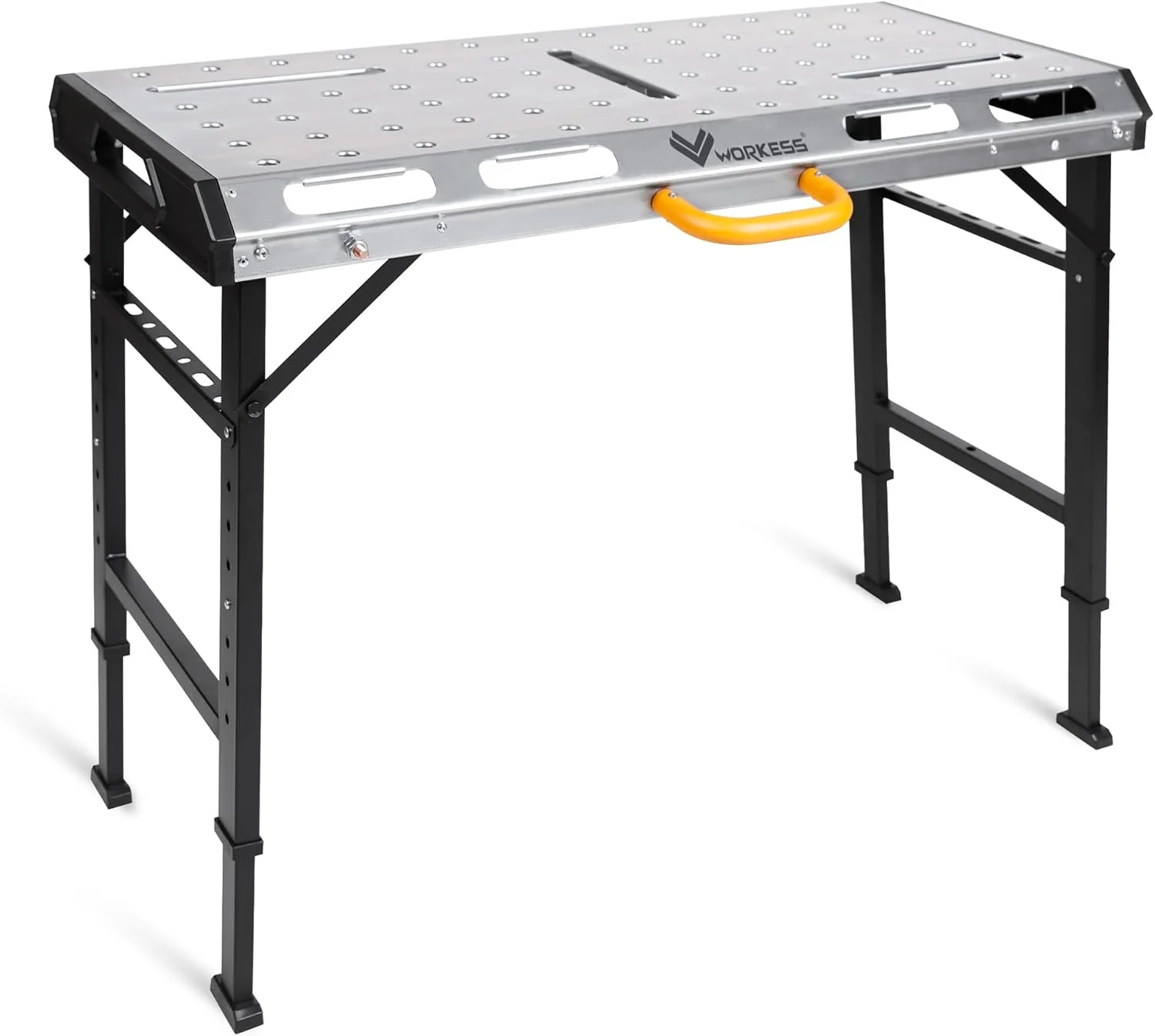 WORKESS Metal Welding Table Folding 1000 lbs Load Capacity Heavy Duty Steel Cons