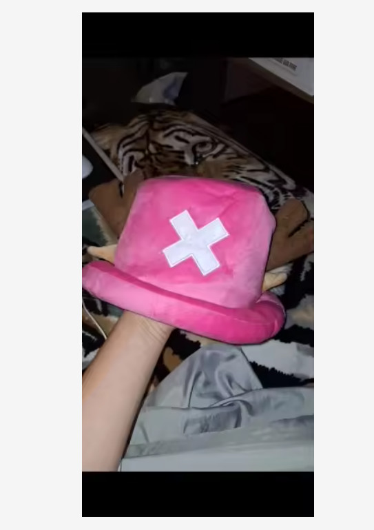 One Piece Chopper Pink Plush Hat – Tony Tony Anime Cosplay Soft Fleece Cap