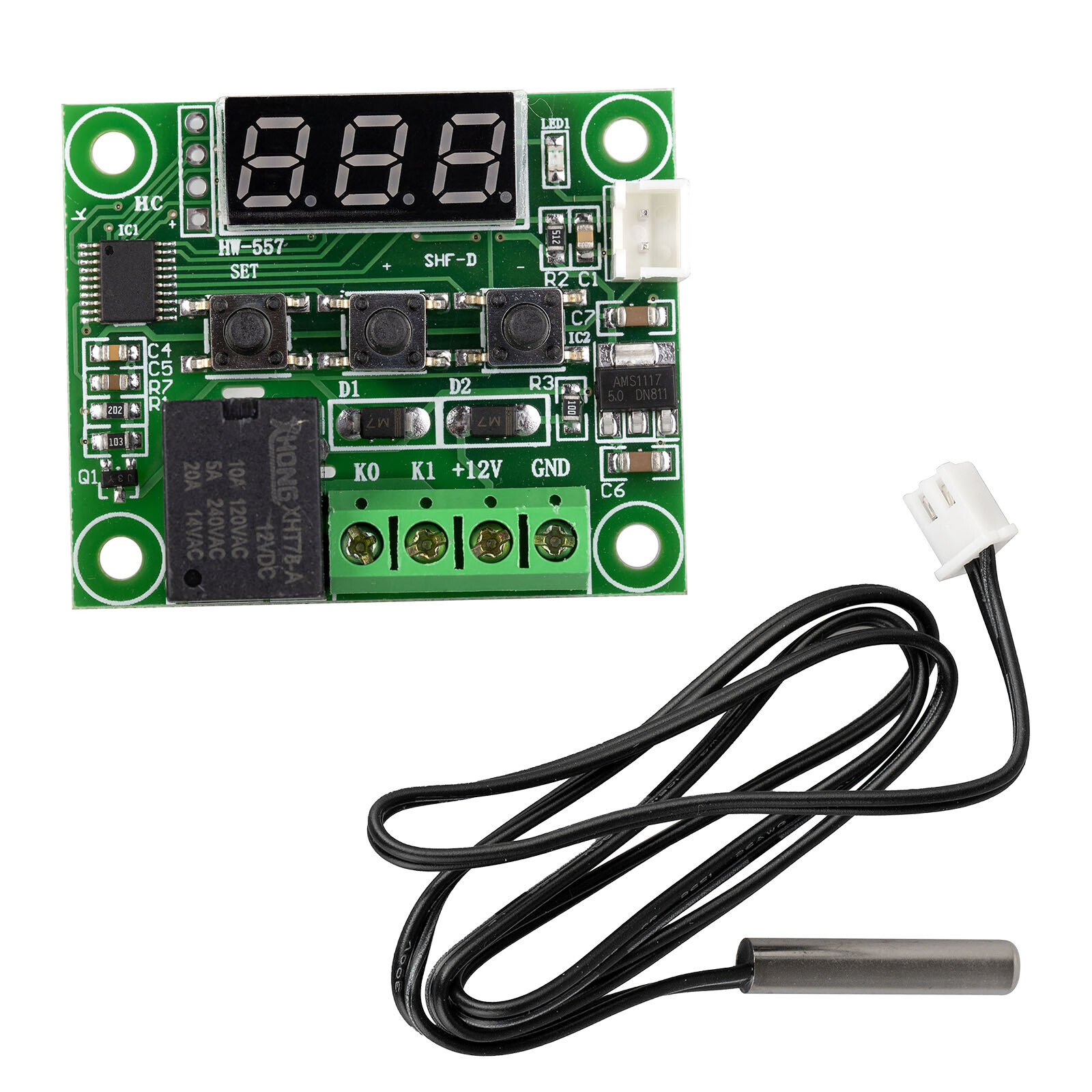 W1209 Temperature Controller Module Red LED Heating Cooling Sensor Switch Board