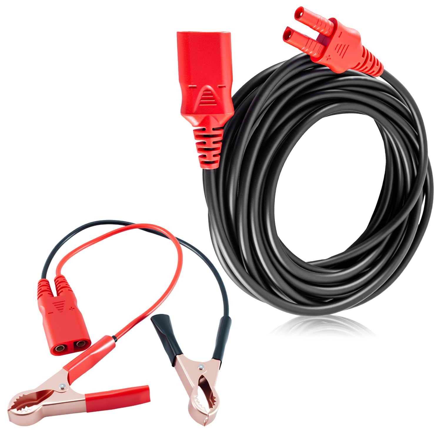 20FT Extension Cable and Battery Clip Set Compatible with Power Probe 2PCS