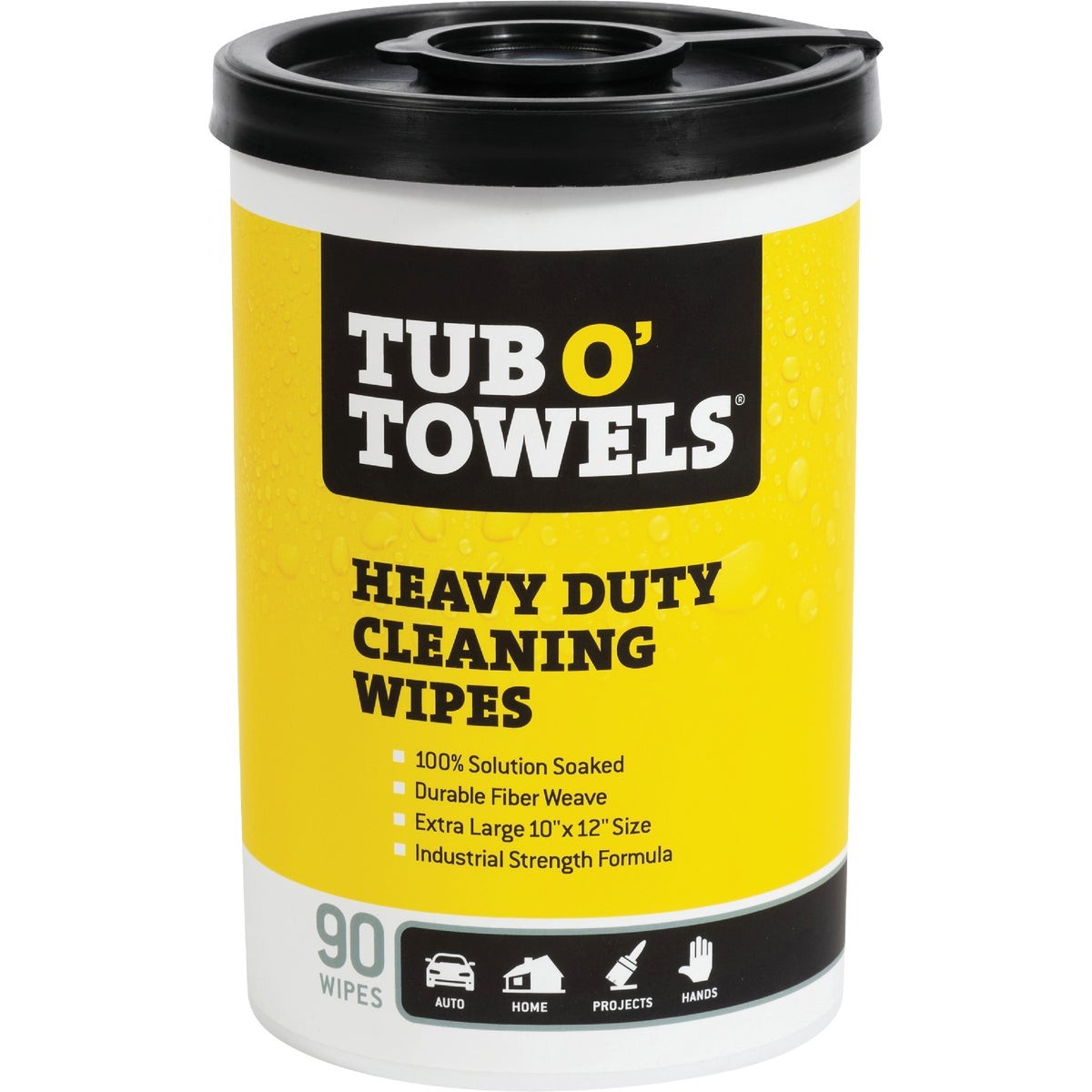 Tub O' Towels Heavy Duty Cleaning Wipes (90-Count) TW90 Pack of 6 Tub O' Towels